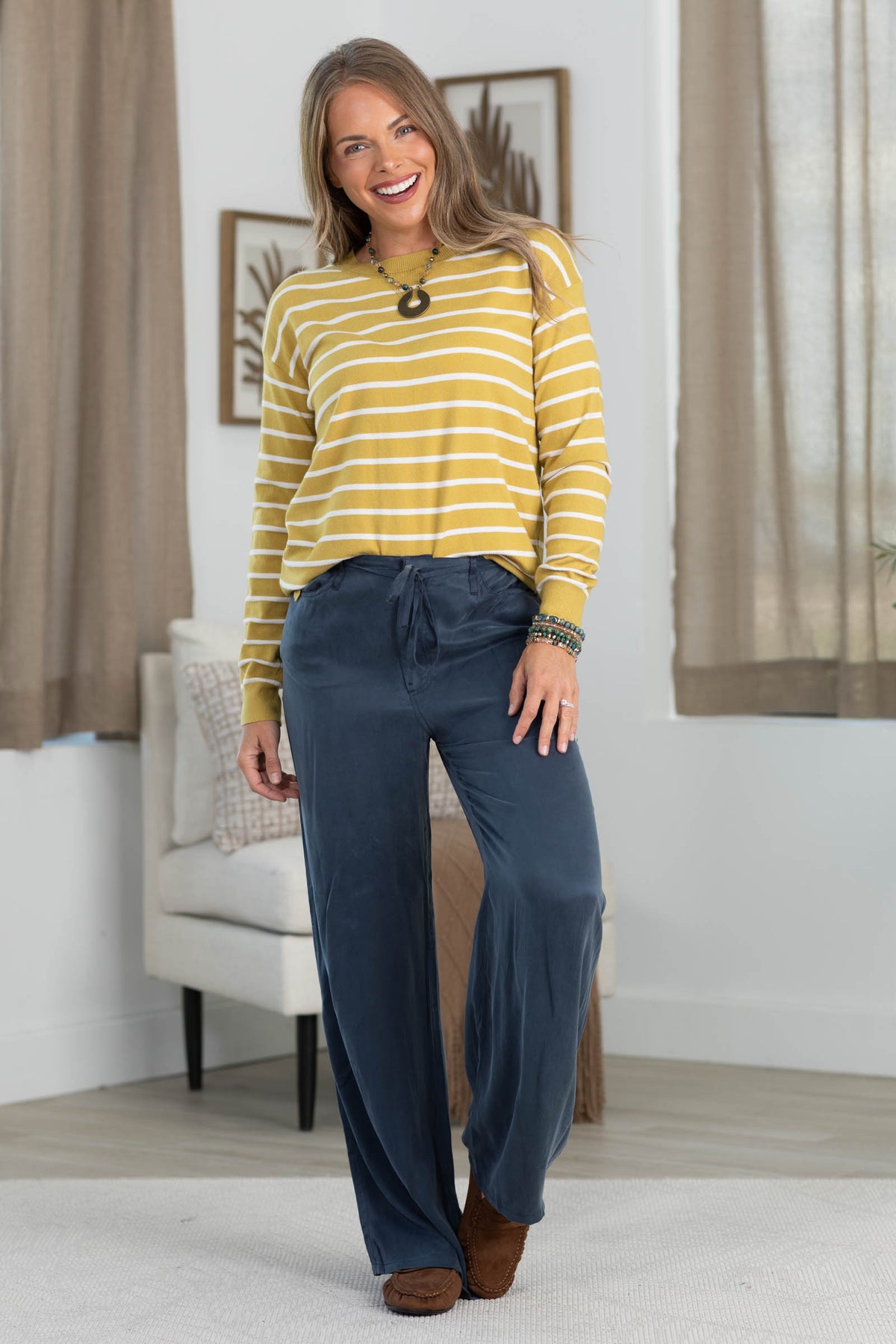 Staccato Everyday Striped Pullover Sweater Top
