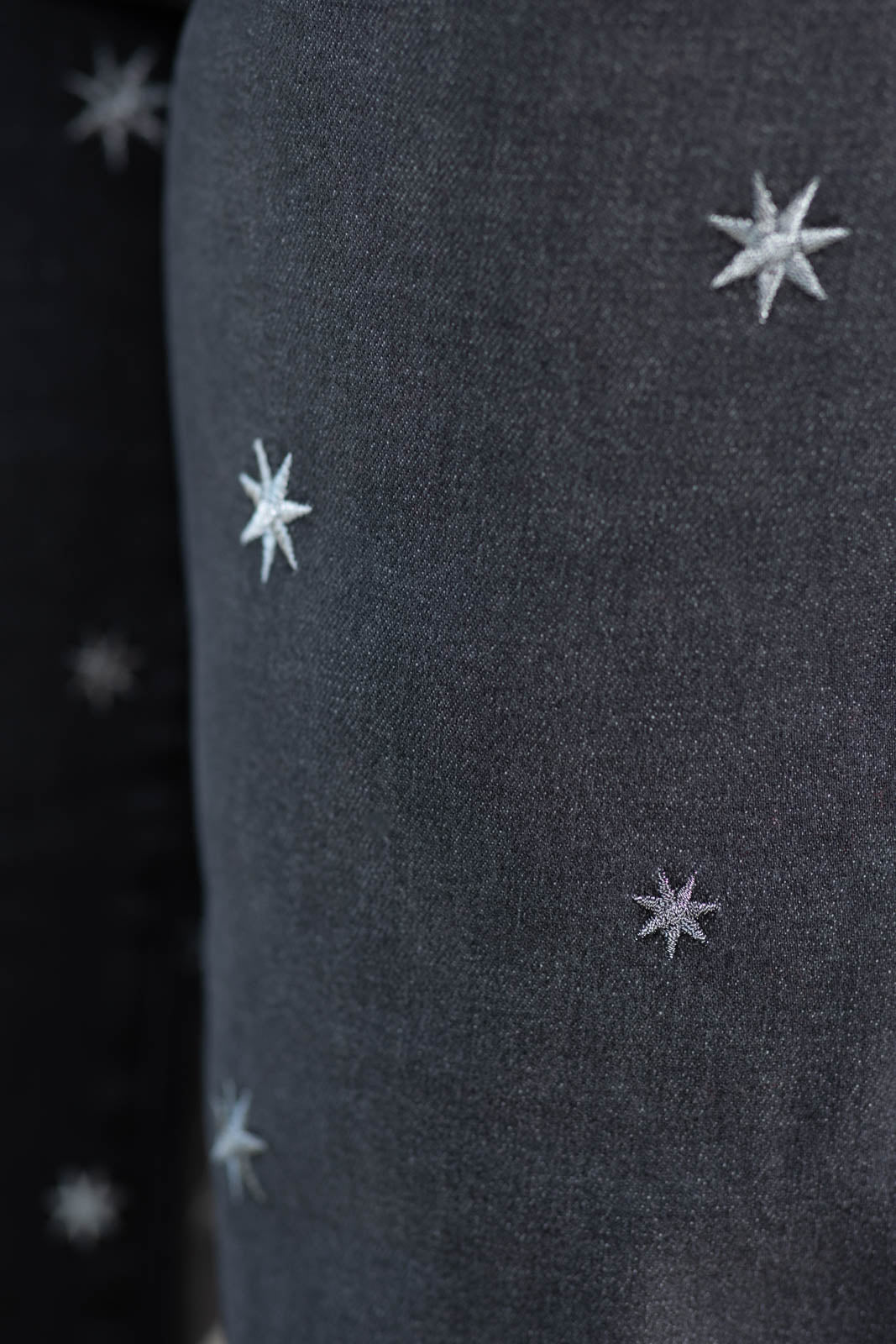 Risen Black Slouchy Crop Barrel Star Jeans