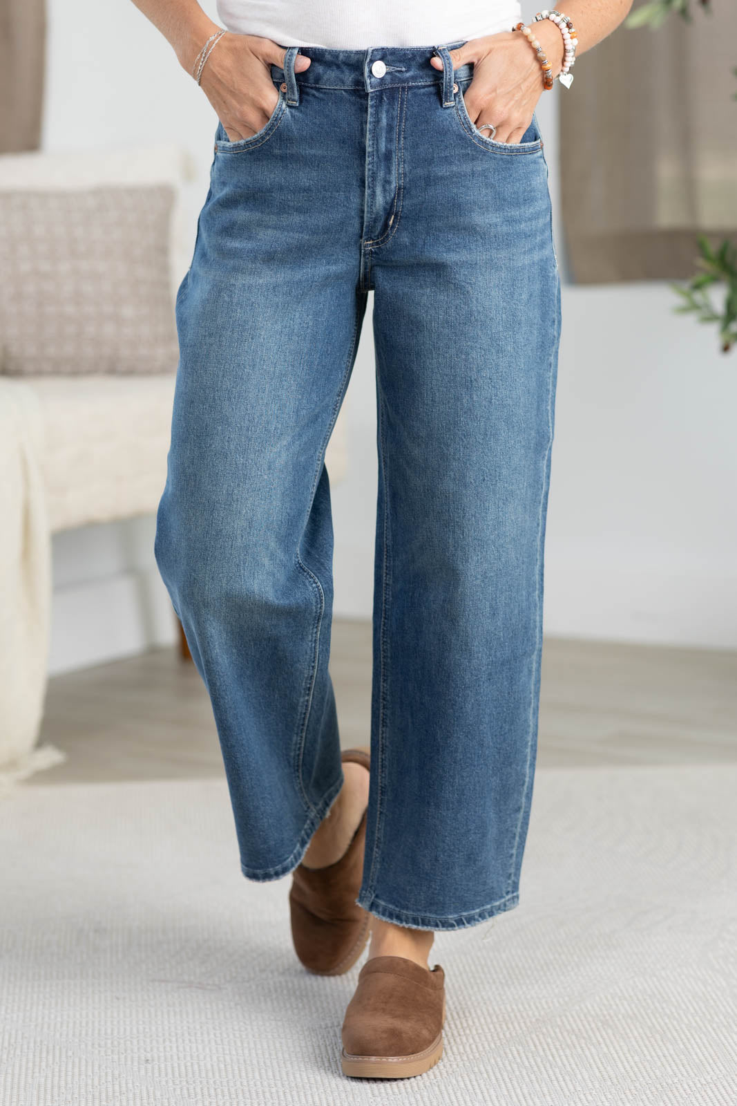 Mica High Rise Straight Ankle Tapered Jean