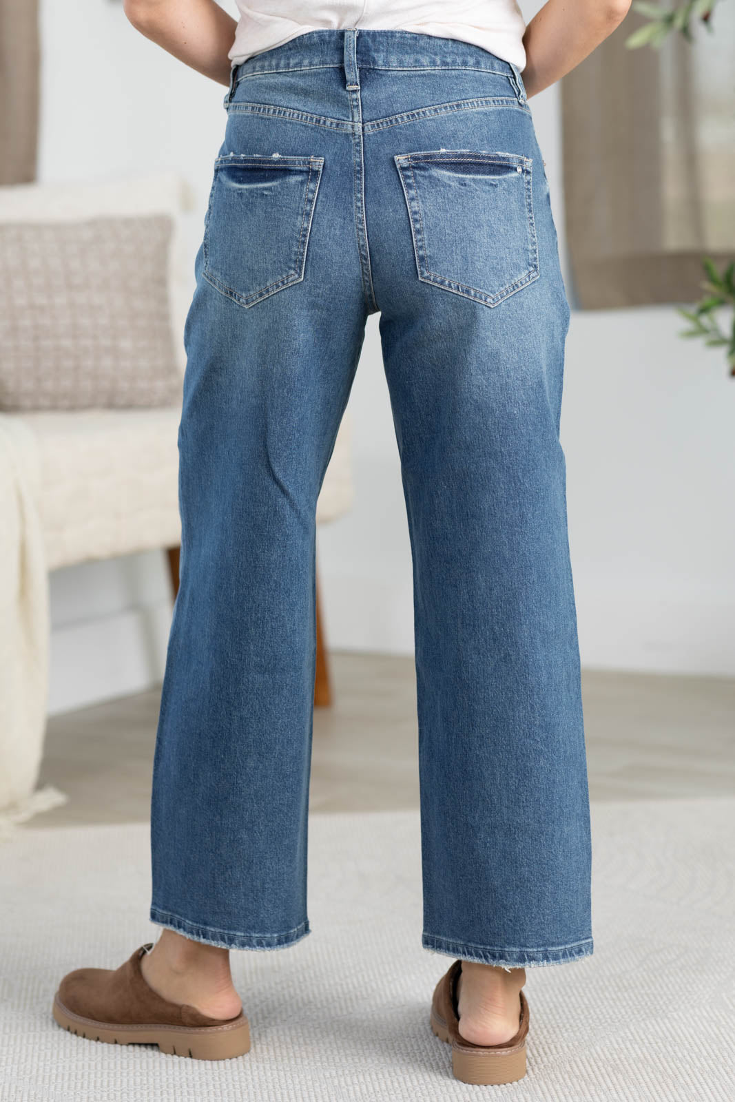 Mica High Rise Straight Ankle Tapered Jean