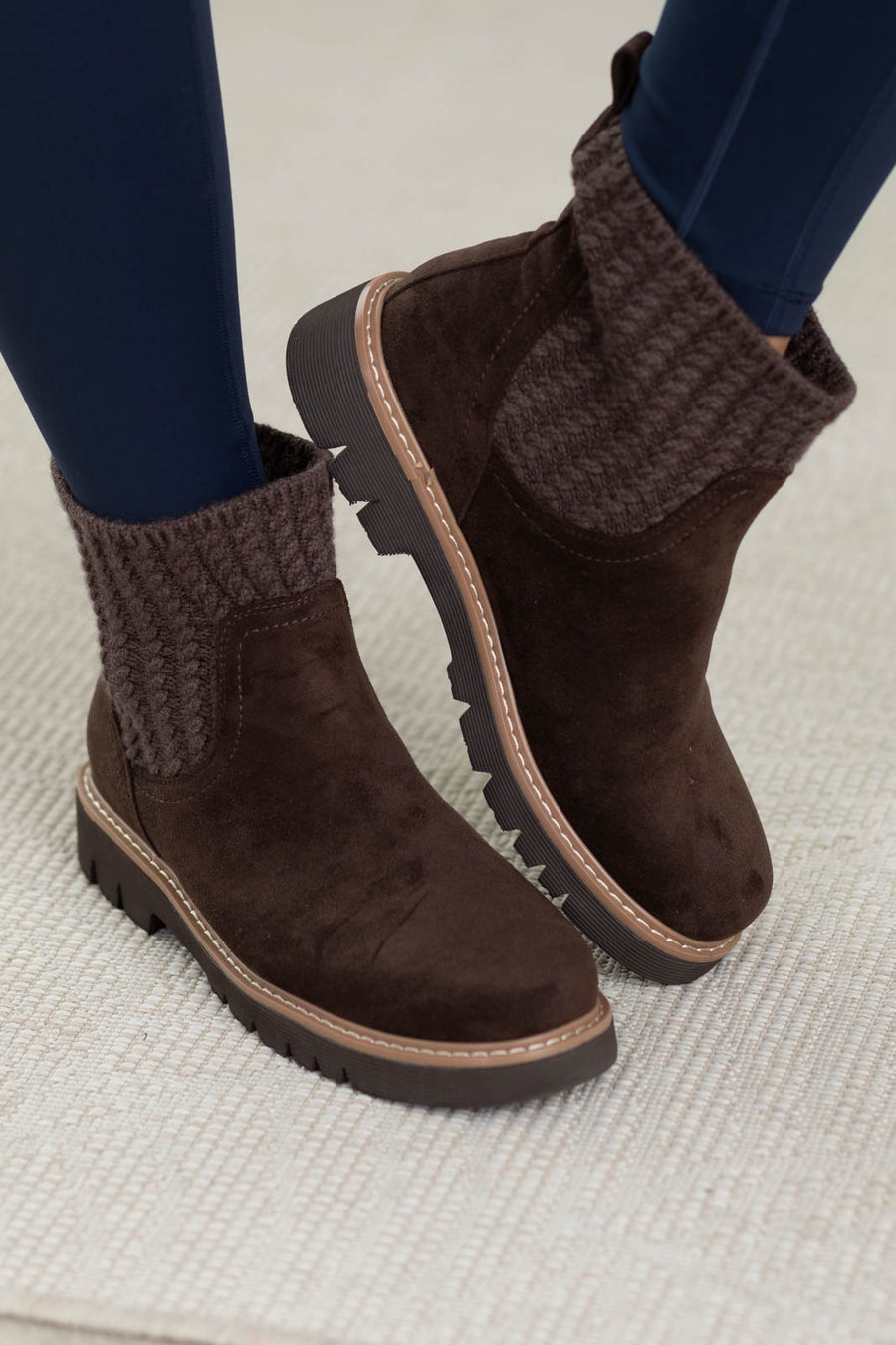 Corkys Chocolate Faux Suede Bootie