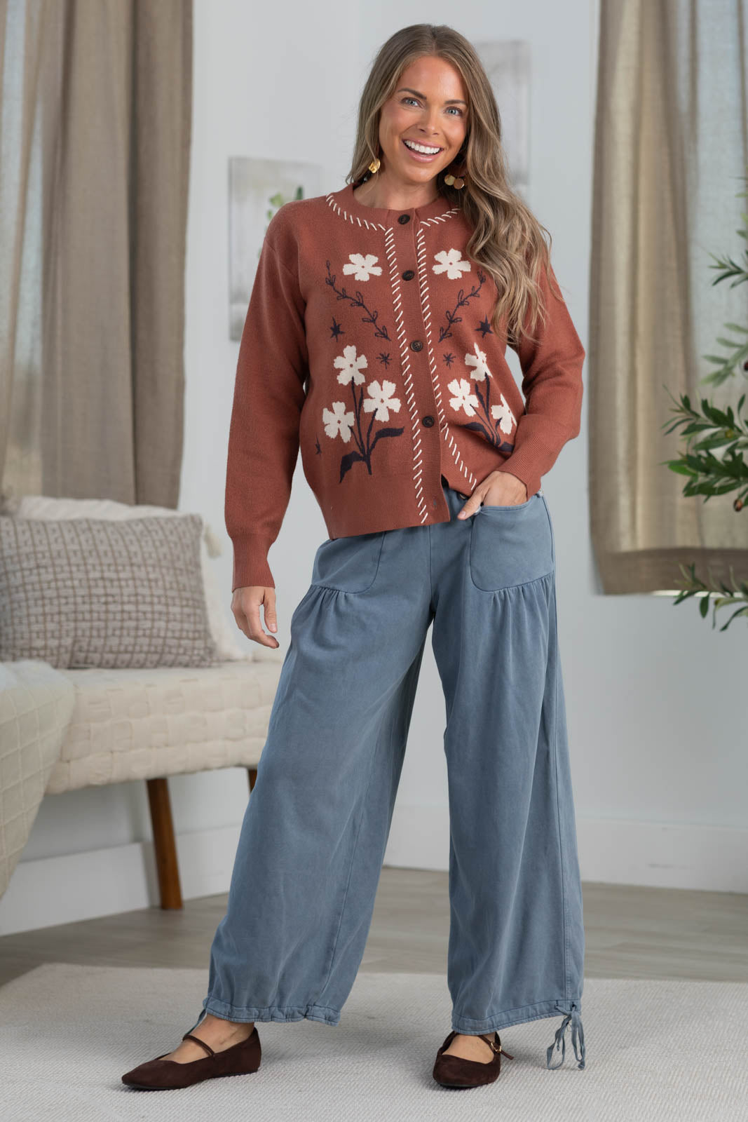 Cotierra Wide Leg Cinch Pants