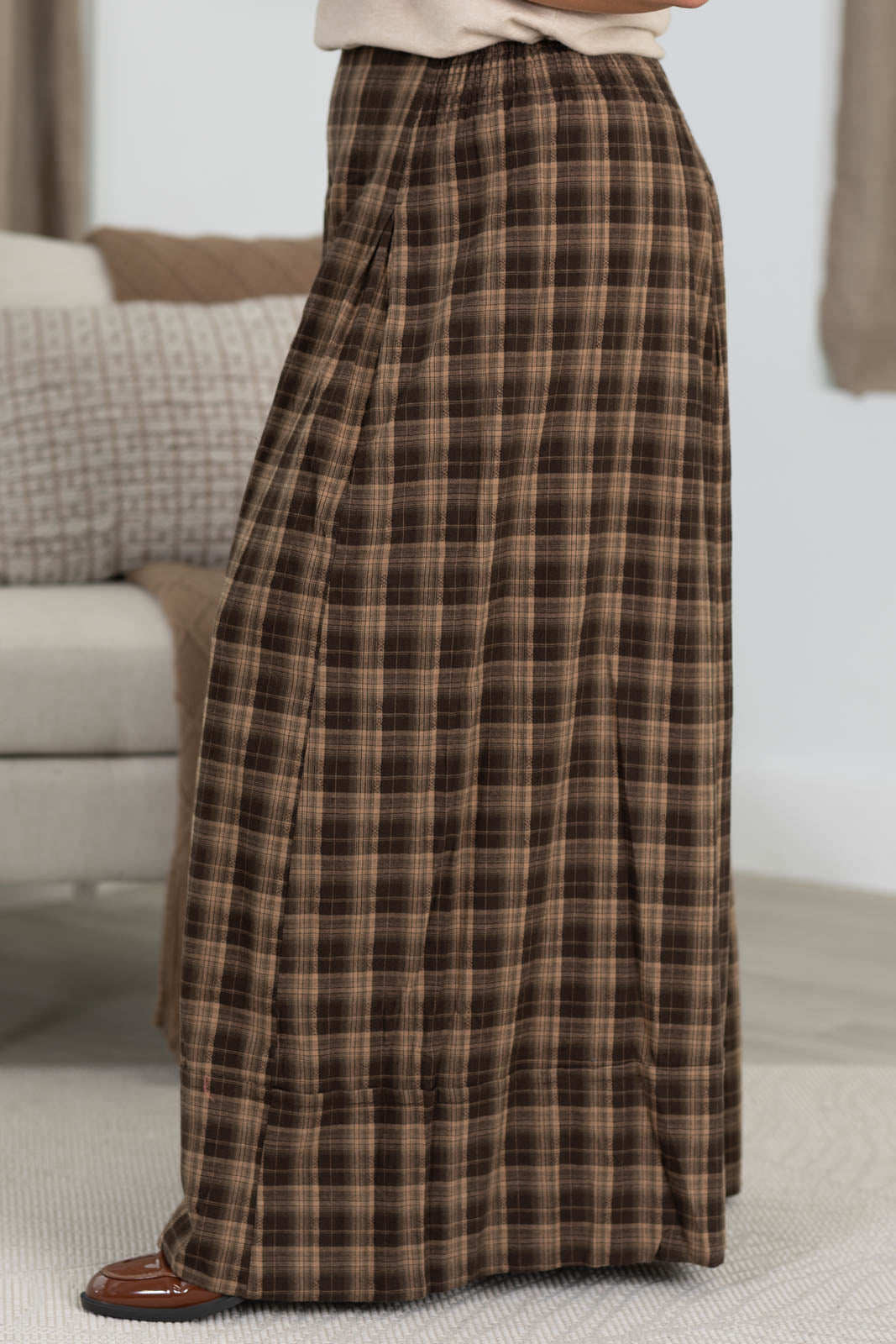 Cotierra Plaid Wide Leg Pants
