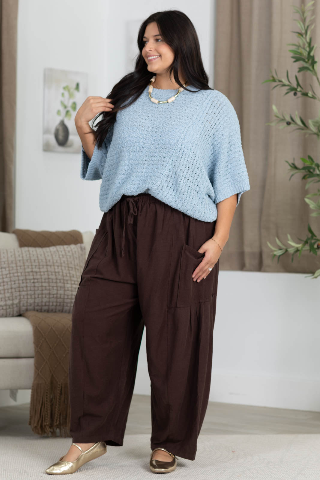 Cotierra x Filly Flair Easy Waist Relaxed Fit Pants with Pockets