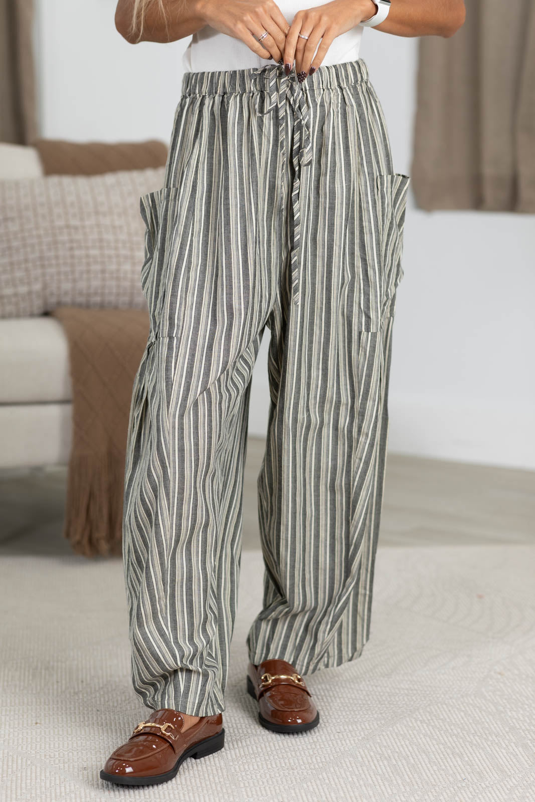 Cotierra x Filly Flair Easy Waist Stripe Relaxed Fit Pants