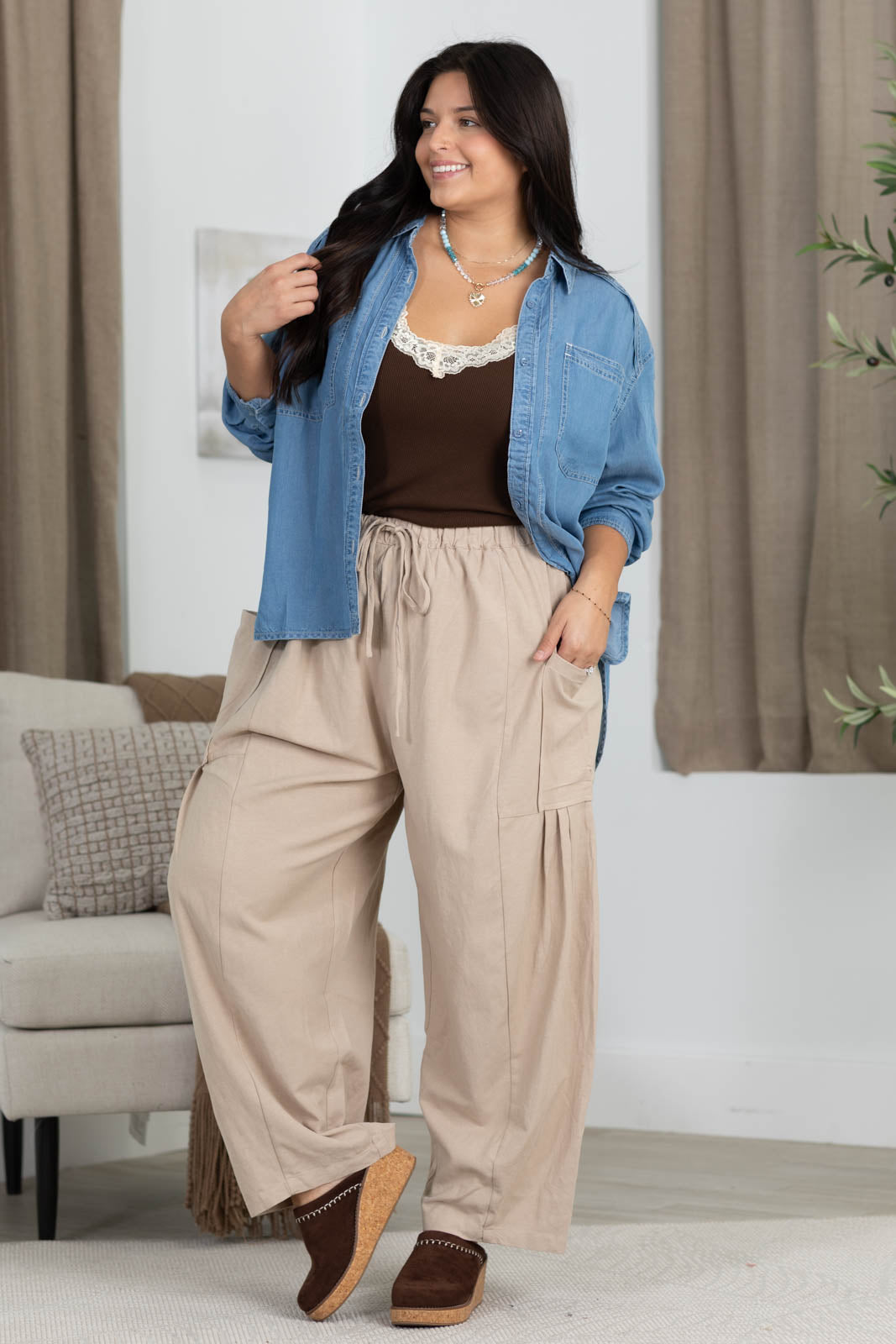 Cotierra x Filly Flair Easy Waist Relaxed Fit Pants with Pockets