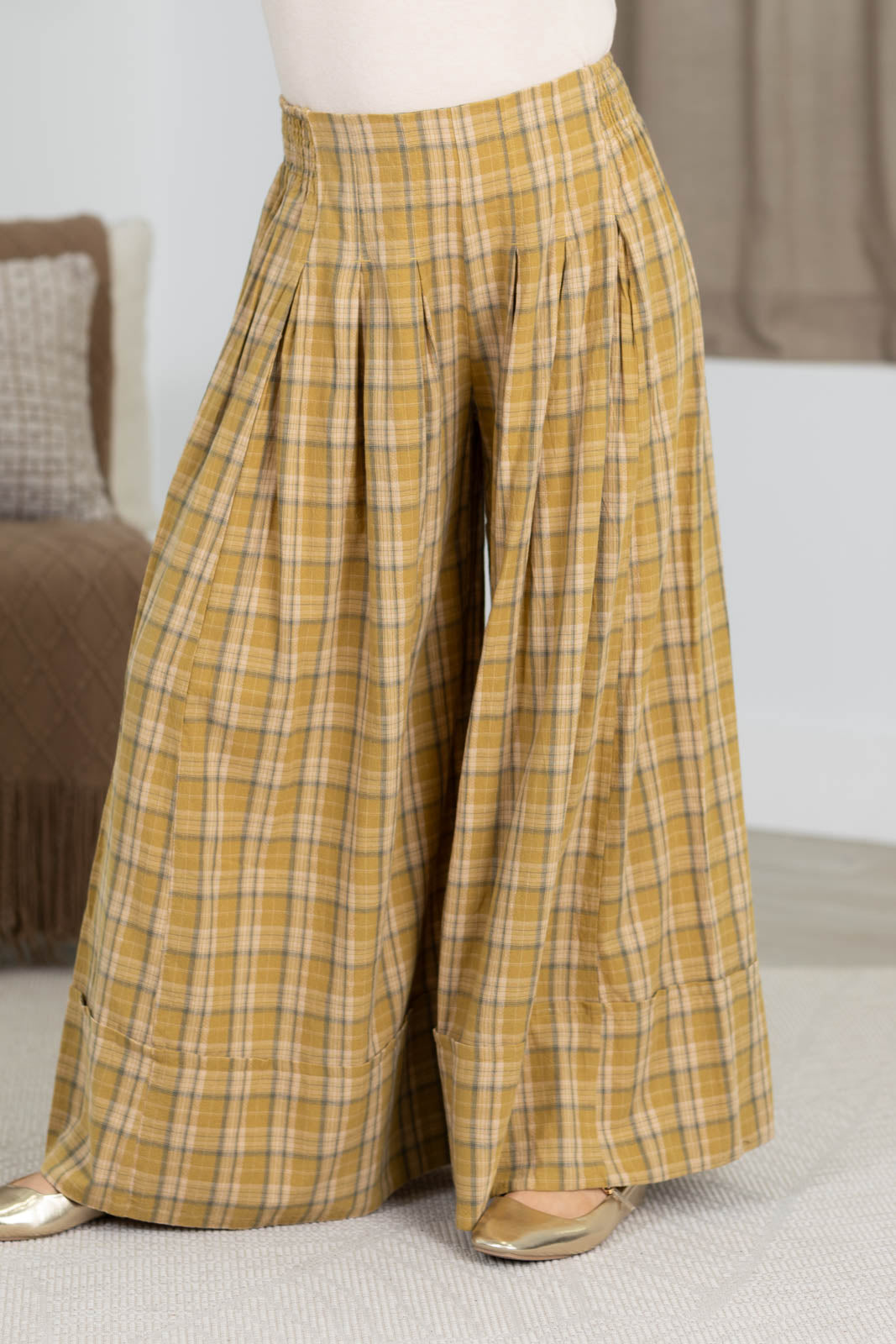 Cotierra Plaid Wide Leg Pants