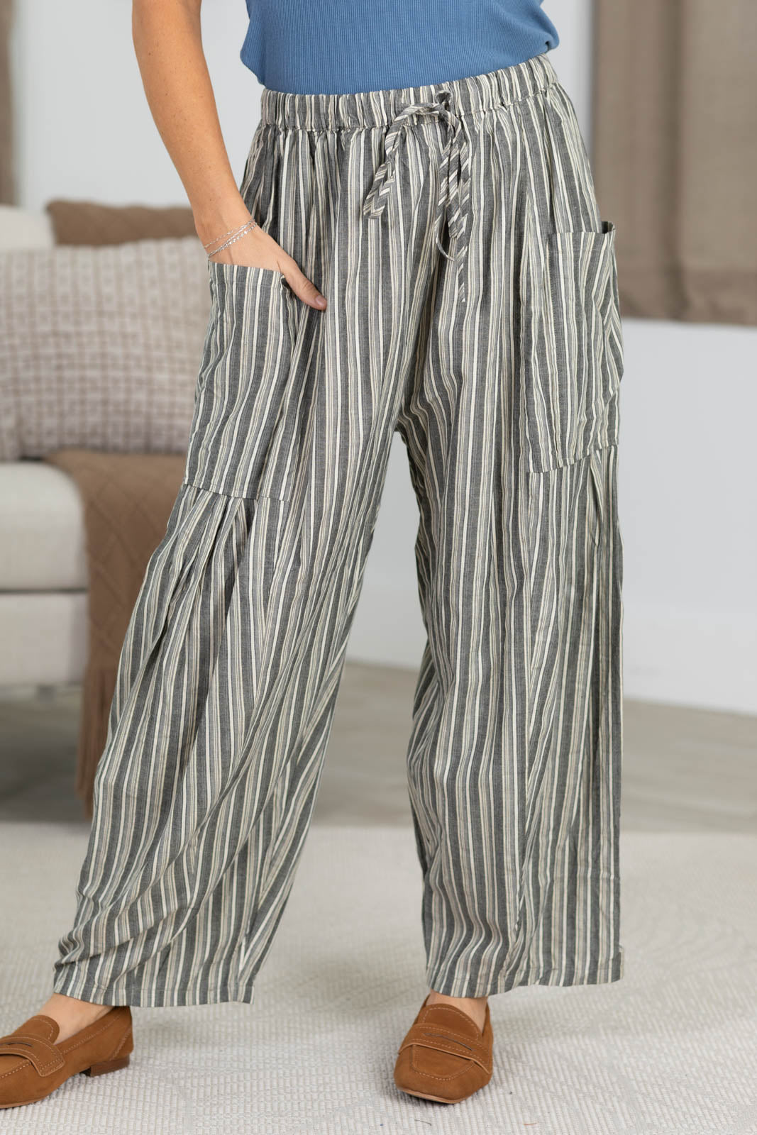 Cotierra x Filly Flair Easy Waist Stripe Relaxed Fit Pants