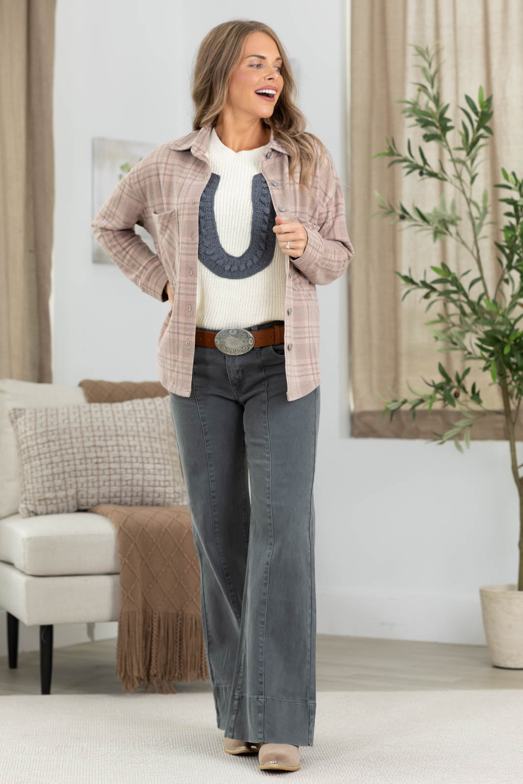 Fireside Printed Shacket by Filly Flair