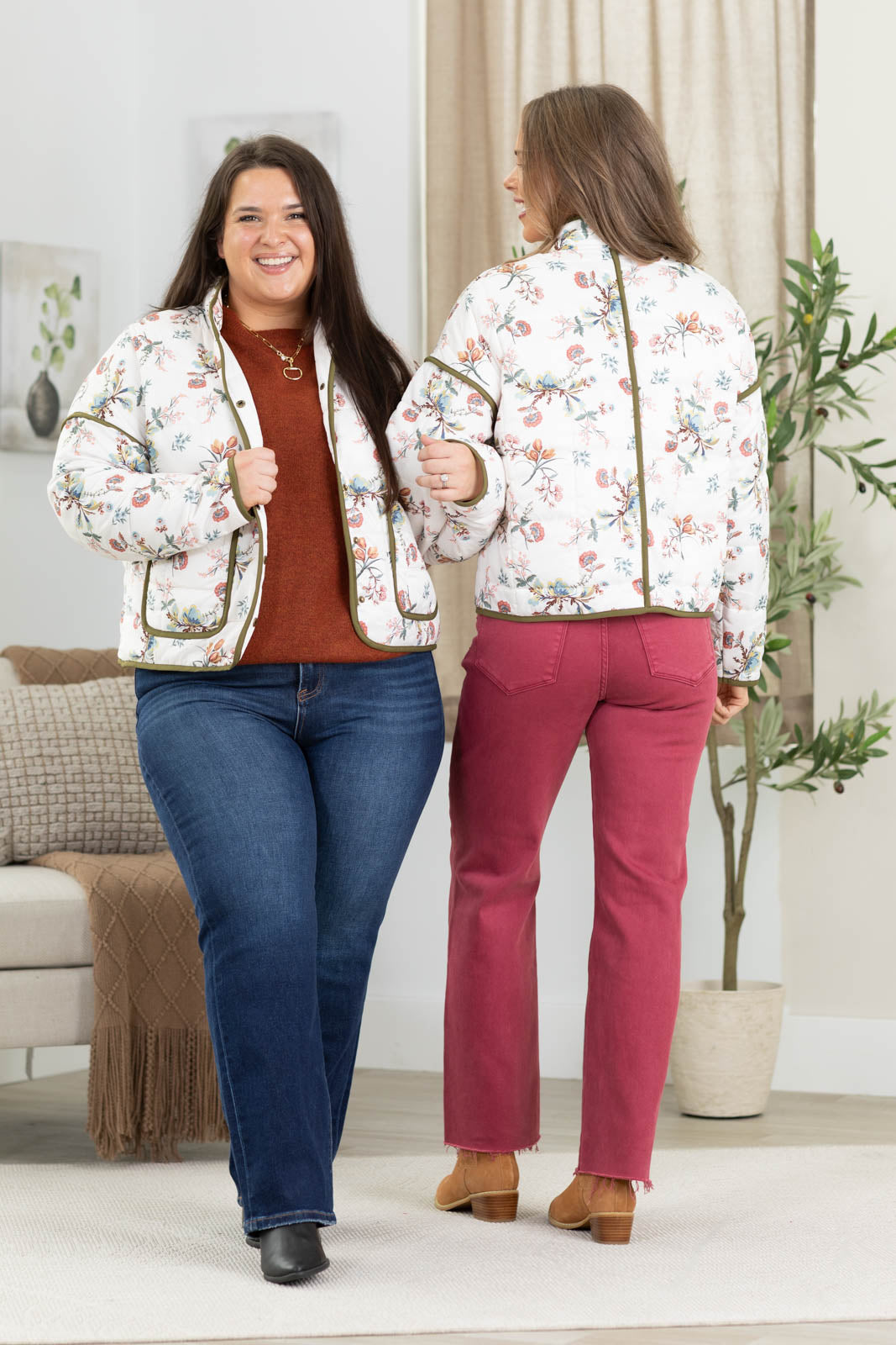 Heartland Bloom Quilted Floral Print Jacket by Filly Flair