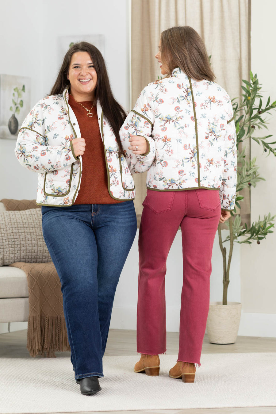 Heartland Bloom Quilted Floral Print Jacket by Filly Flair