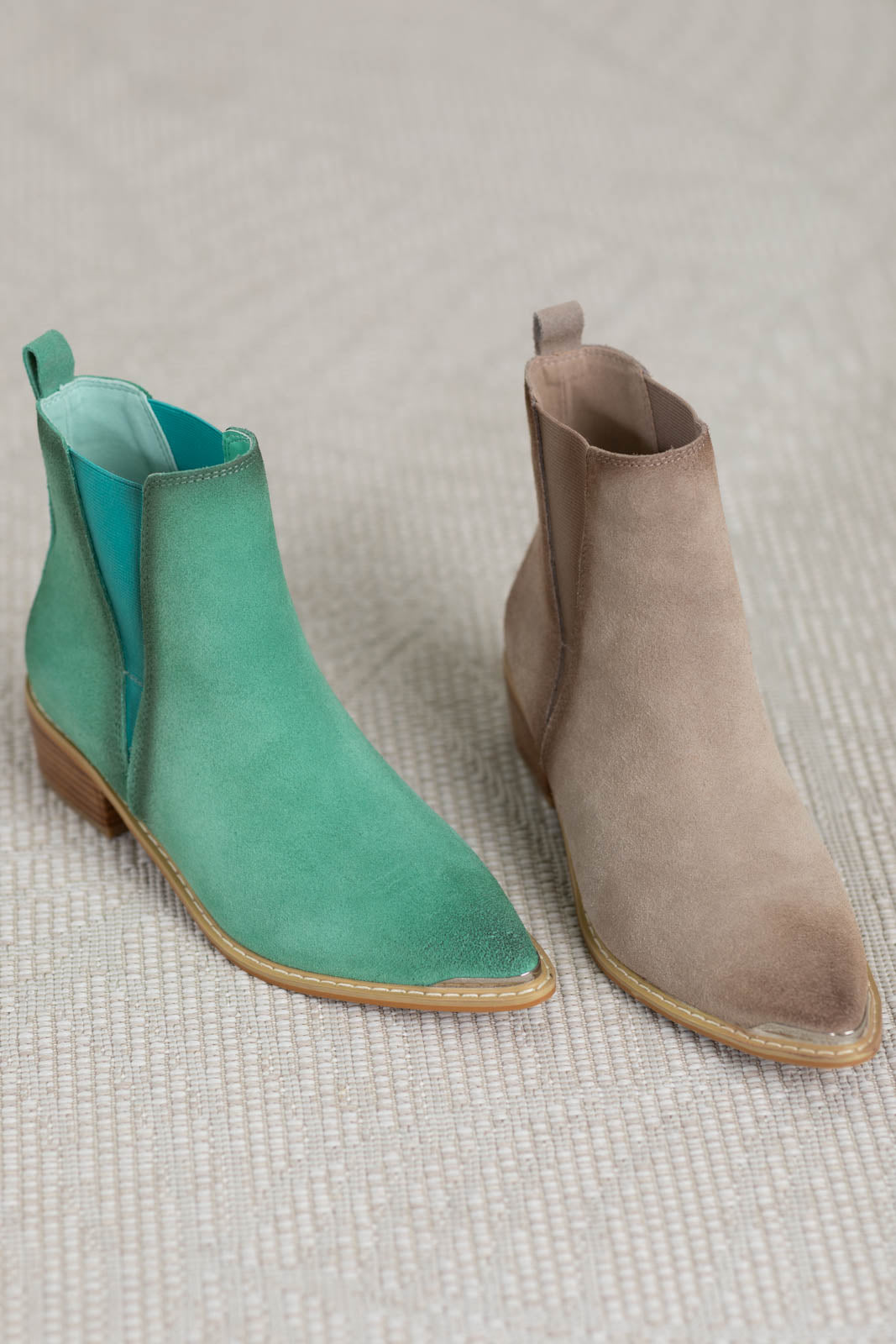 Suede Pull On Booties
