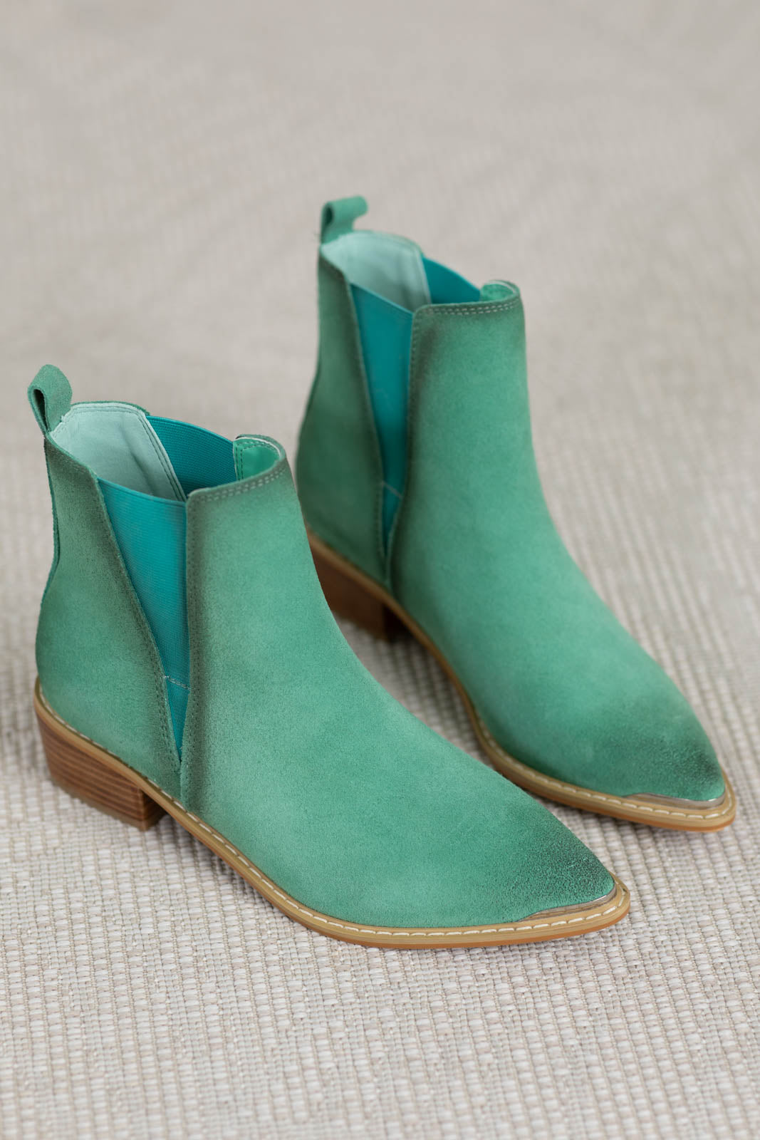 Suede Pull On Booties