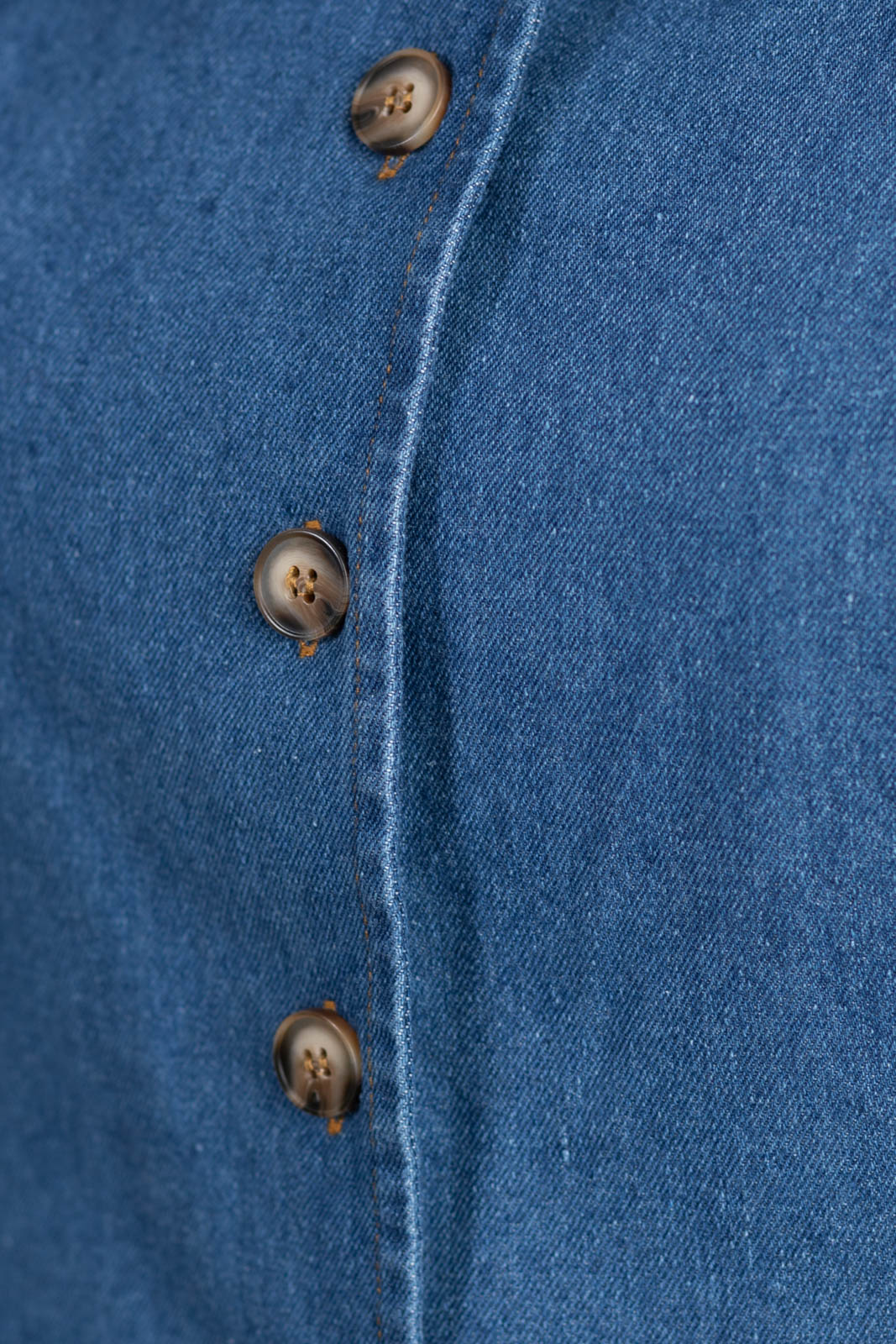 Denim Blue Button Up Vest