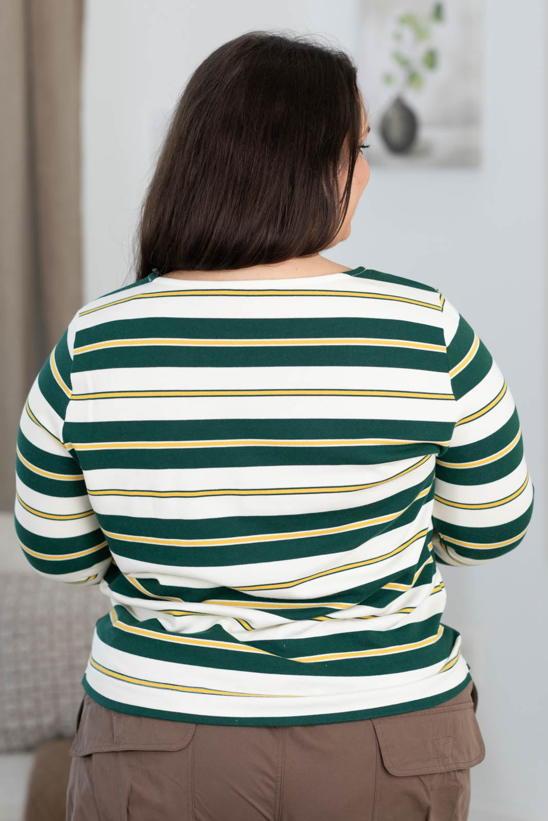 Staccato Multi Stripe French Terry Knit Top