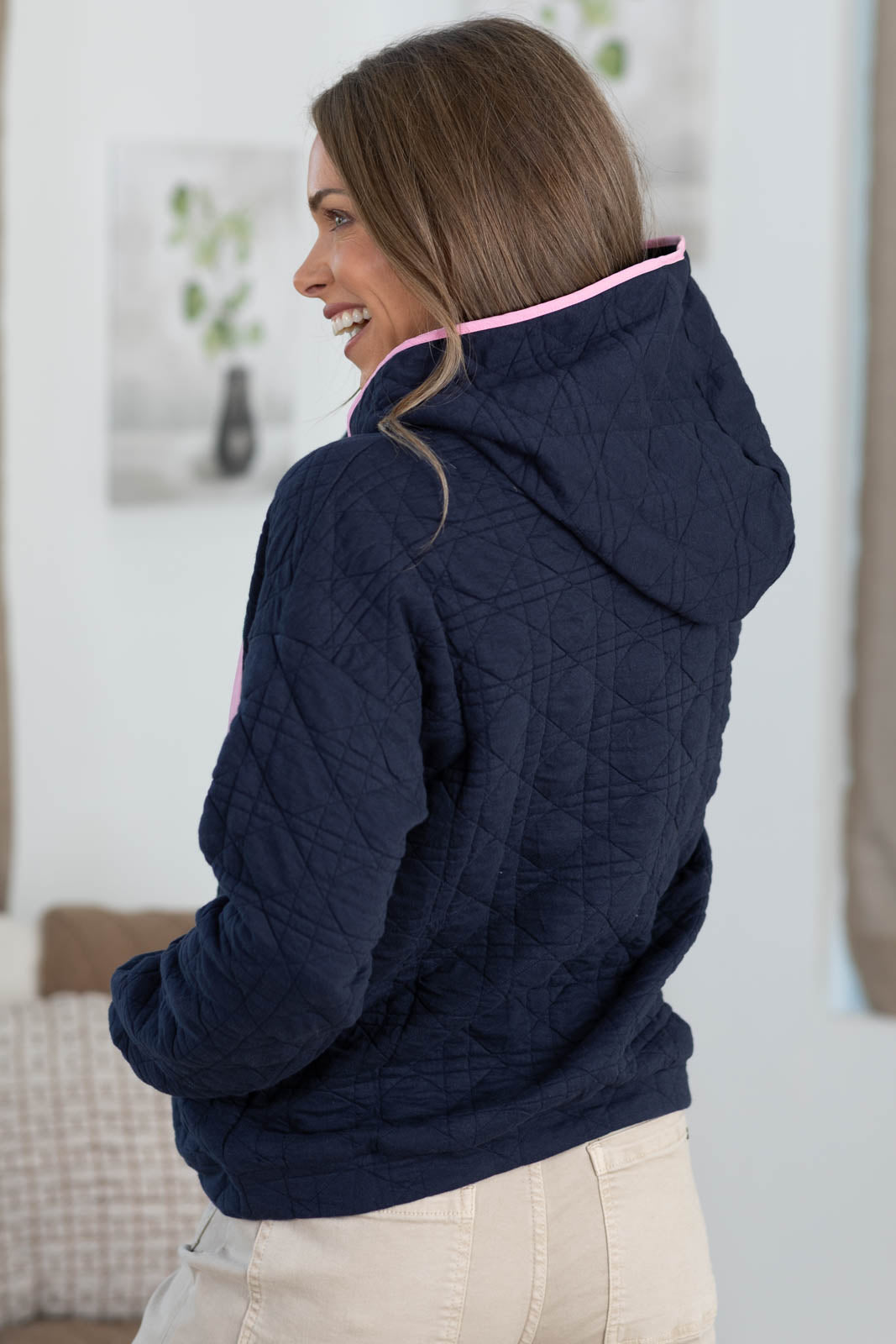 Staccato Half Zip Patch Pocket Hoodie