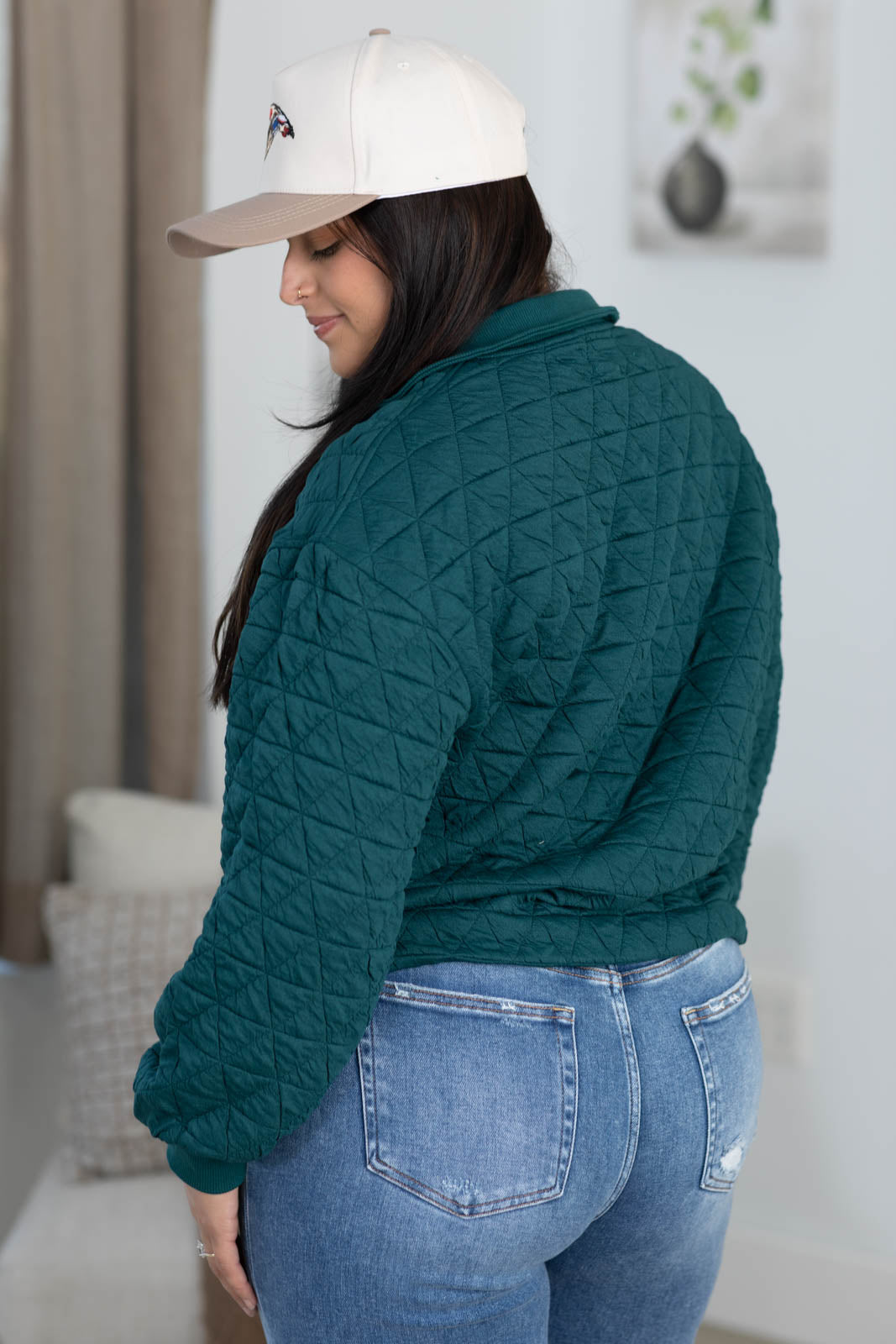 Zip It Up Quilted Pullover by Filly Flair