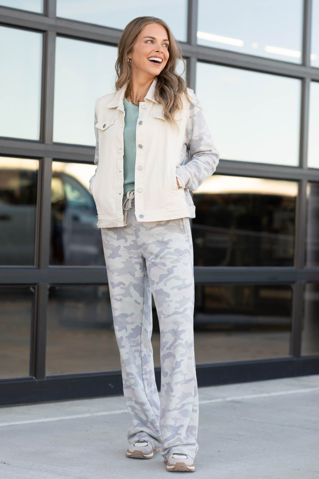 Camo Cutie French Terry Pants by Filly Flair