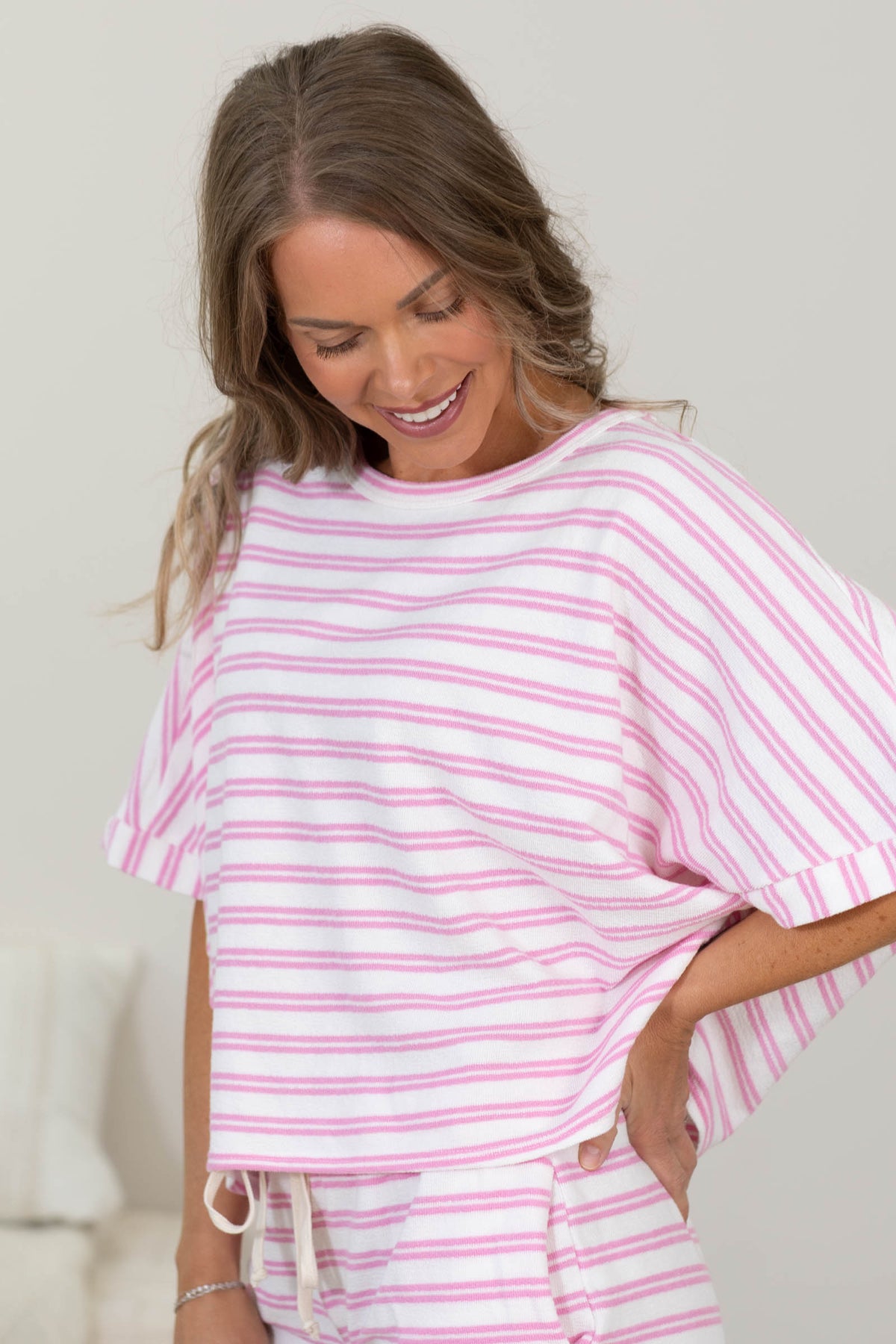 Striped Super Soft French Terry Top