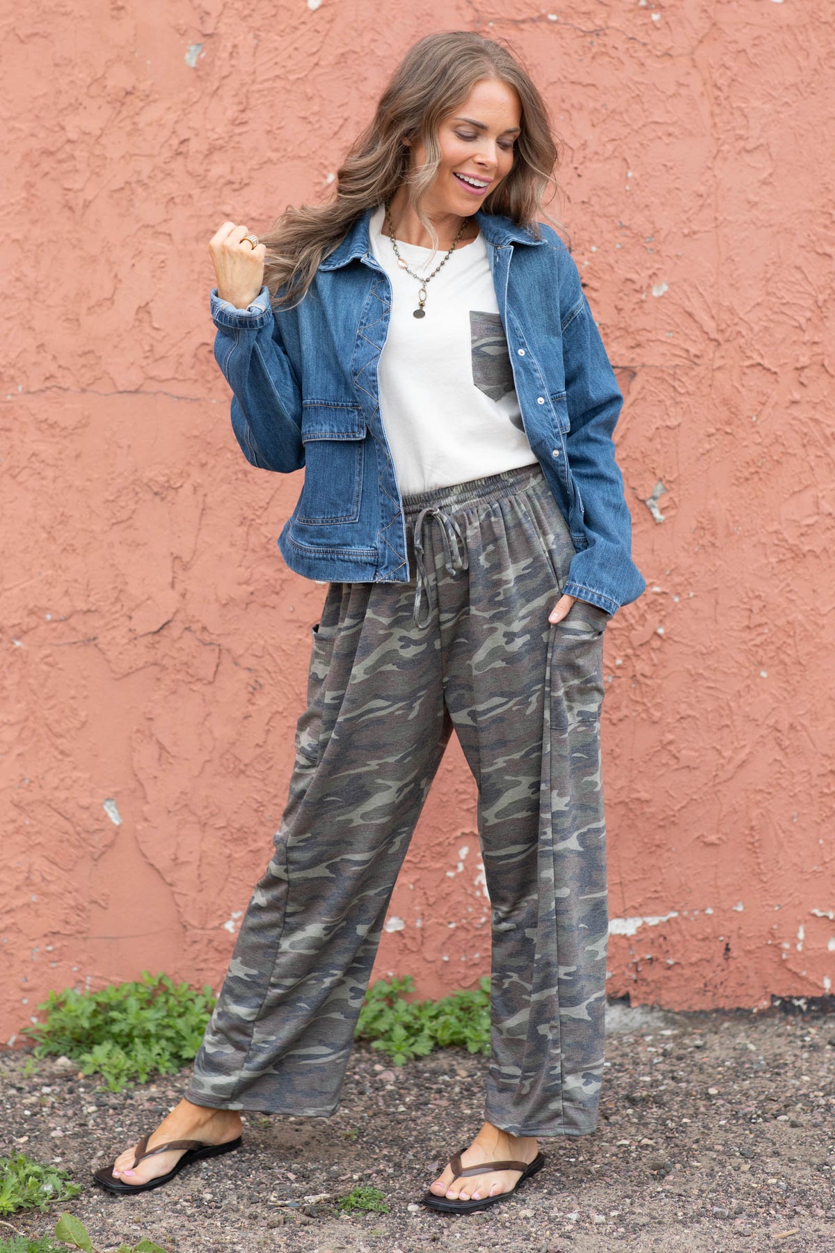 Risen Cargo Pocket With Cuffed Sleeve Denim Jacket
