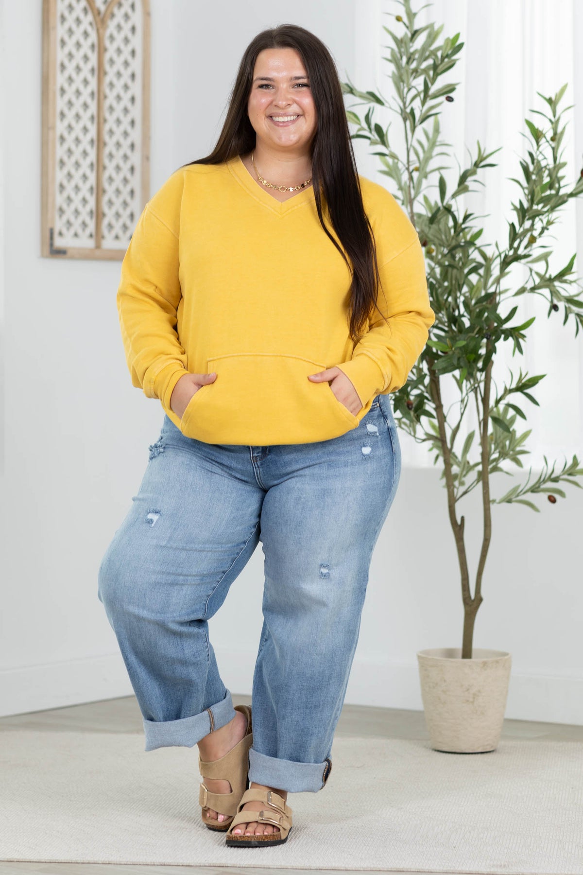 Cozy Campfire V-Neck Sweatshirt
