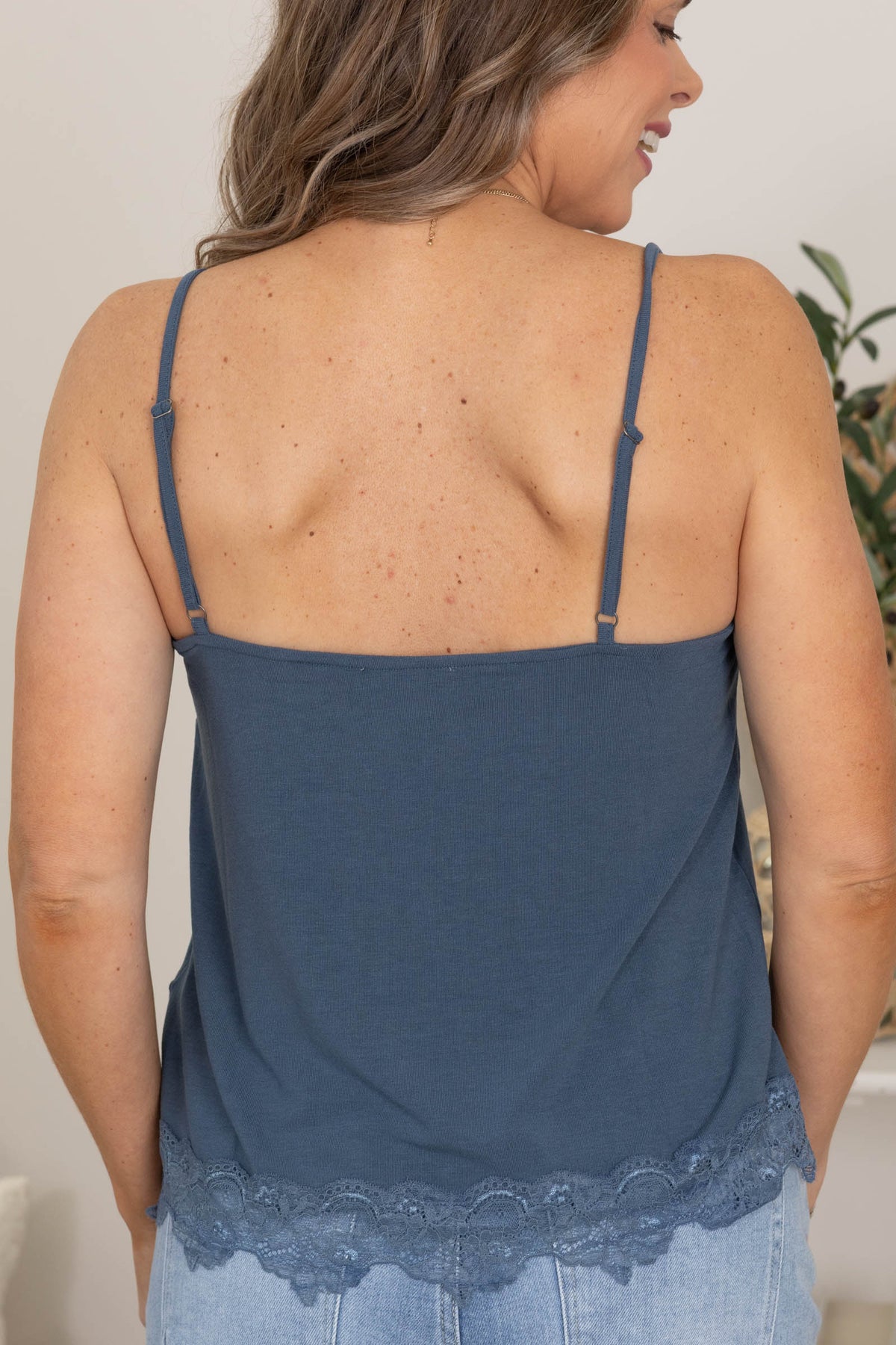 Layering Lace Trim Knit Cami Tops