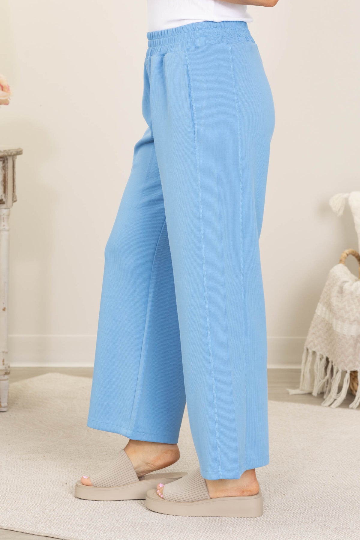 Luxe Rib Wide-Leg Pants