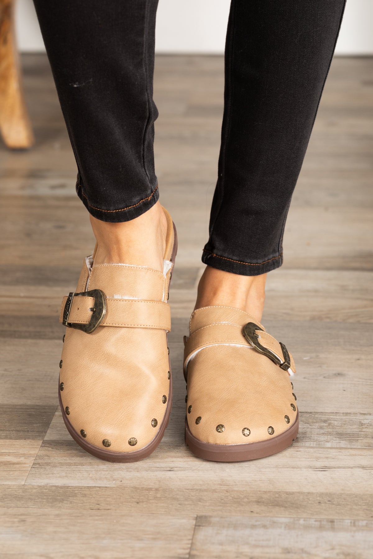 Blowfish Tan Cozy Slip On With Studs
