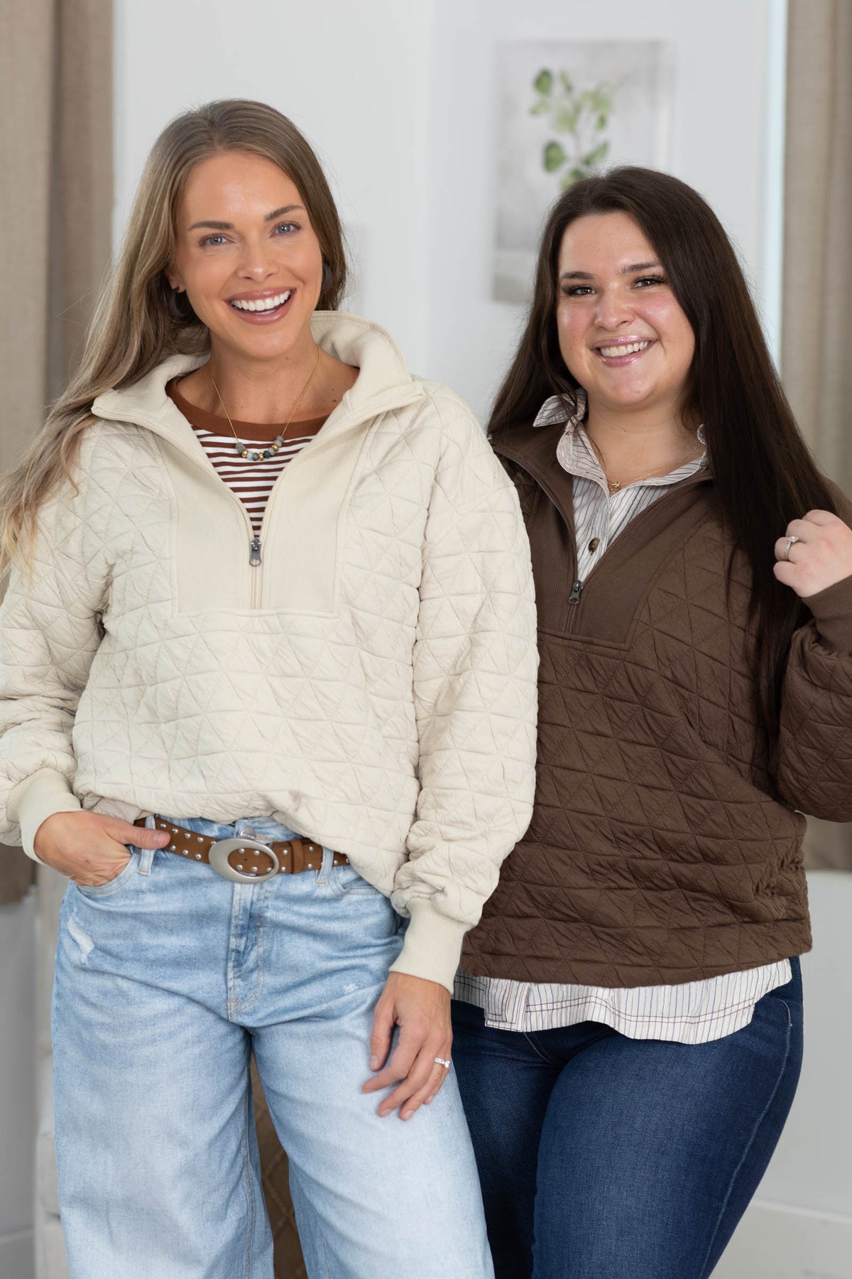 Zip It Up Quilted Pullover by Filly Flair