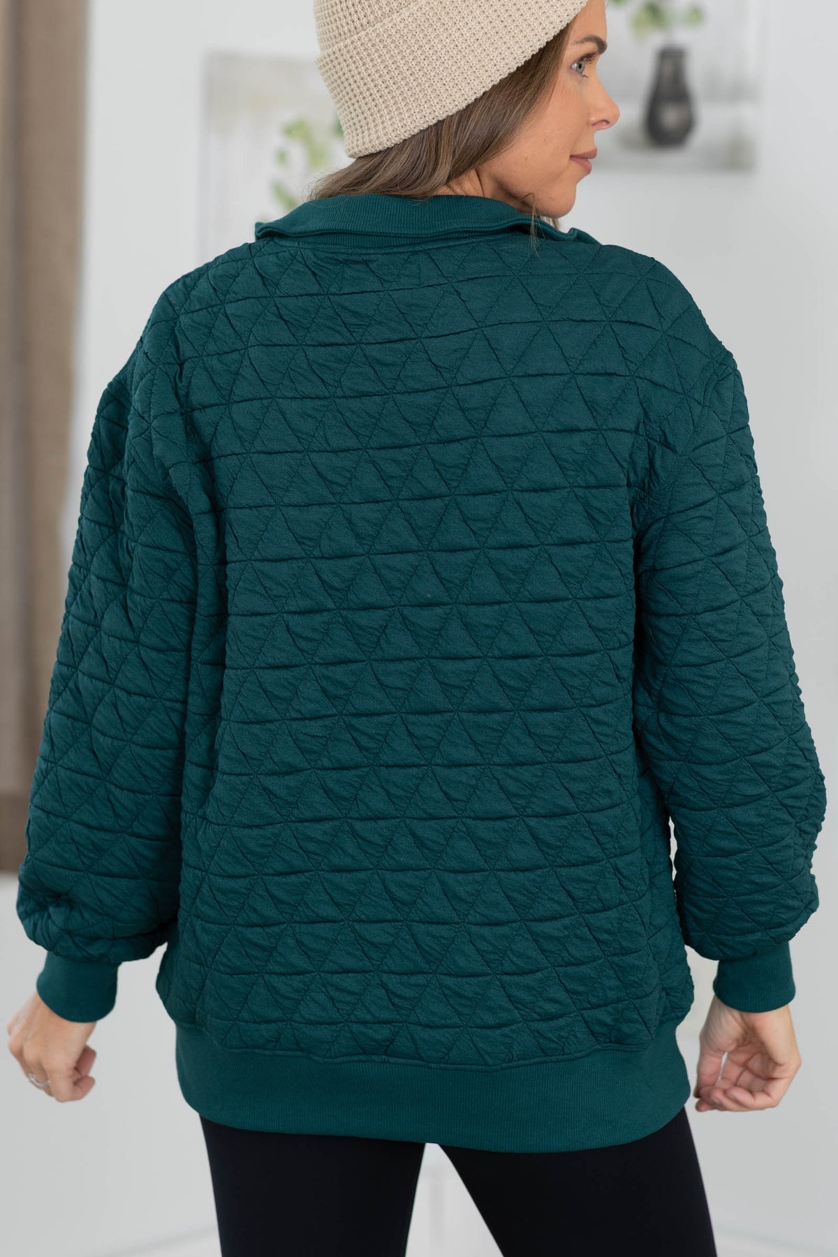 Zip It Up Quilted Pullover by Filly Flair