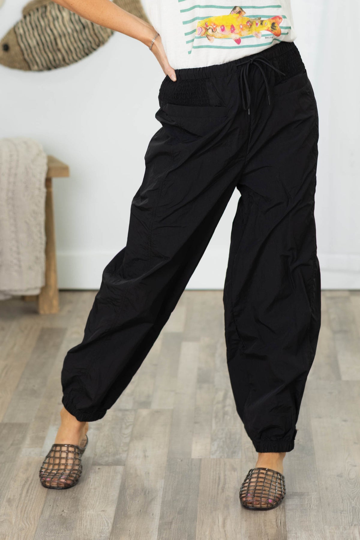 Smocking Activewear Drawstring Joggers