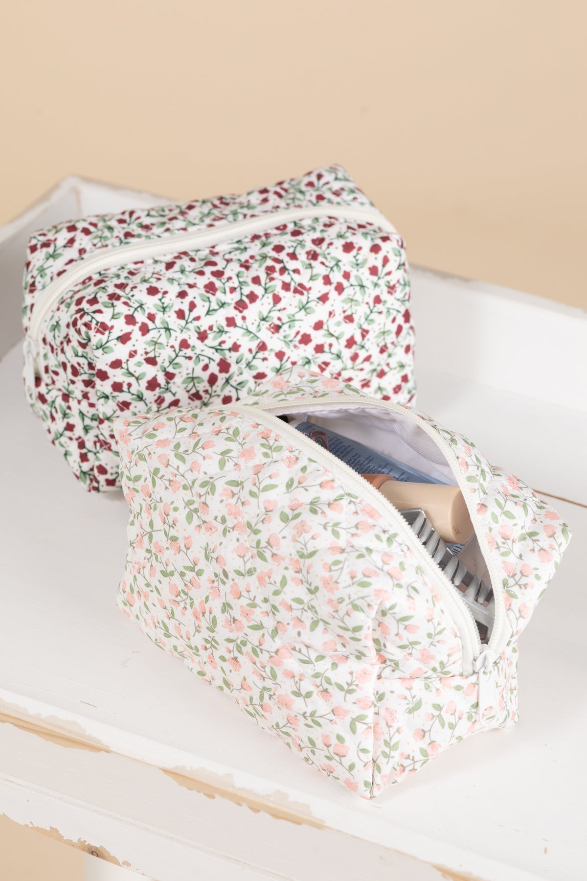Ditsy Floral Quilted Cosmetic Bags