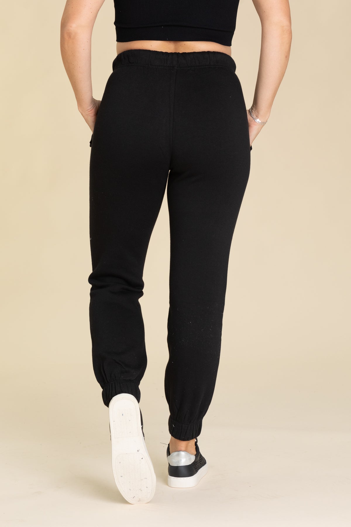 Fleece Drawstring Joggers With Pocket