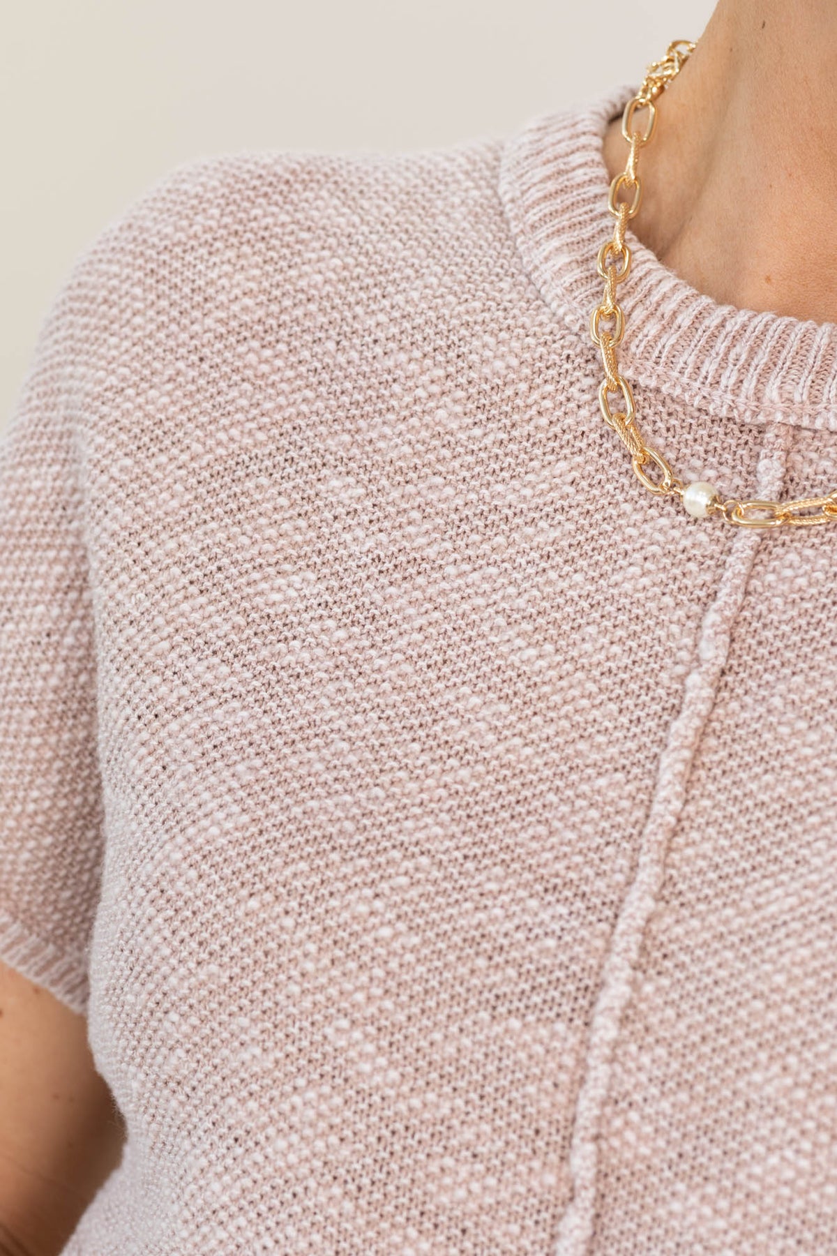 Mineral Washed Knit Casual Sweater Tops