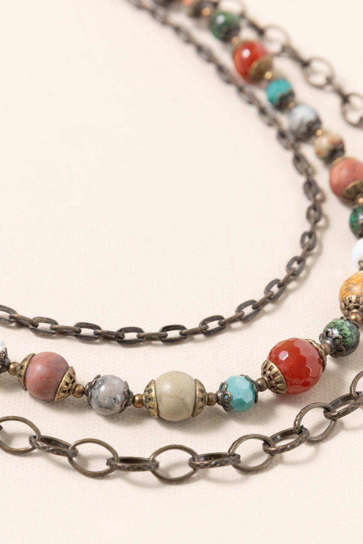 Bronze Carter 3 Layered Necklace