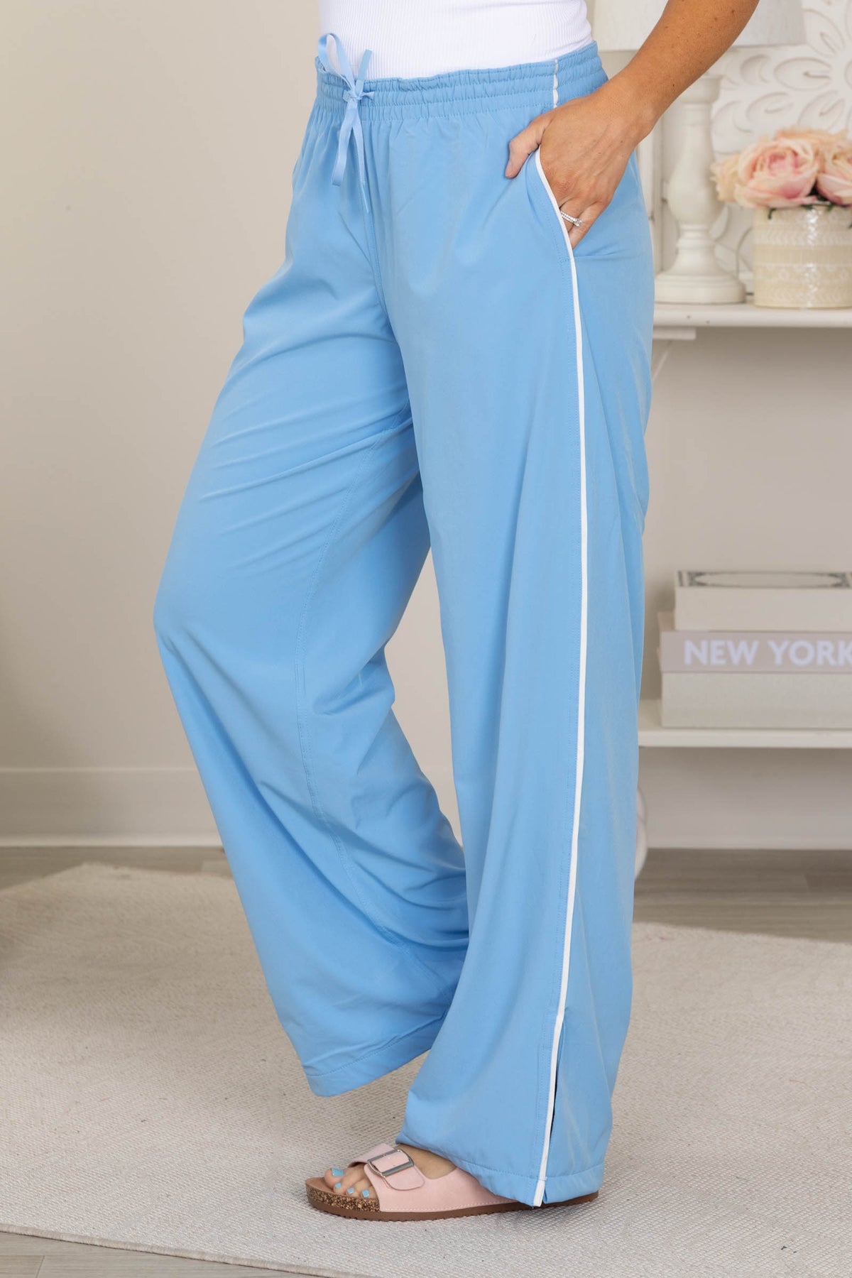 Track Pants With Seam Detail And Slit