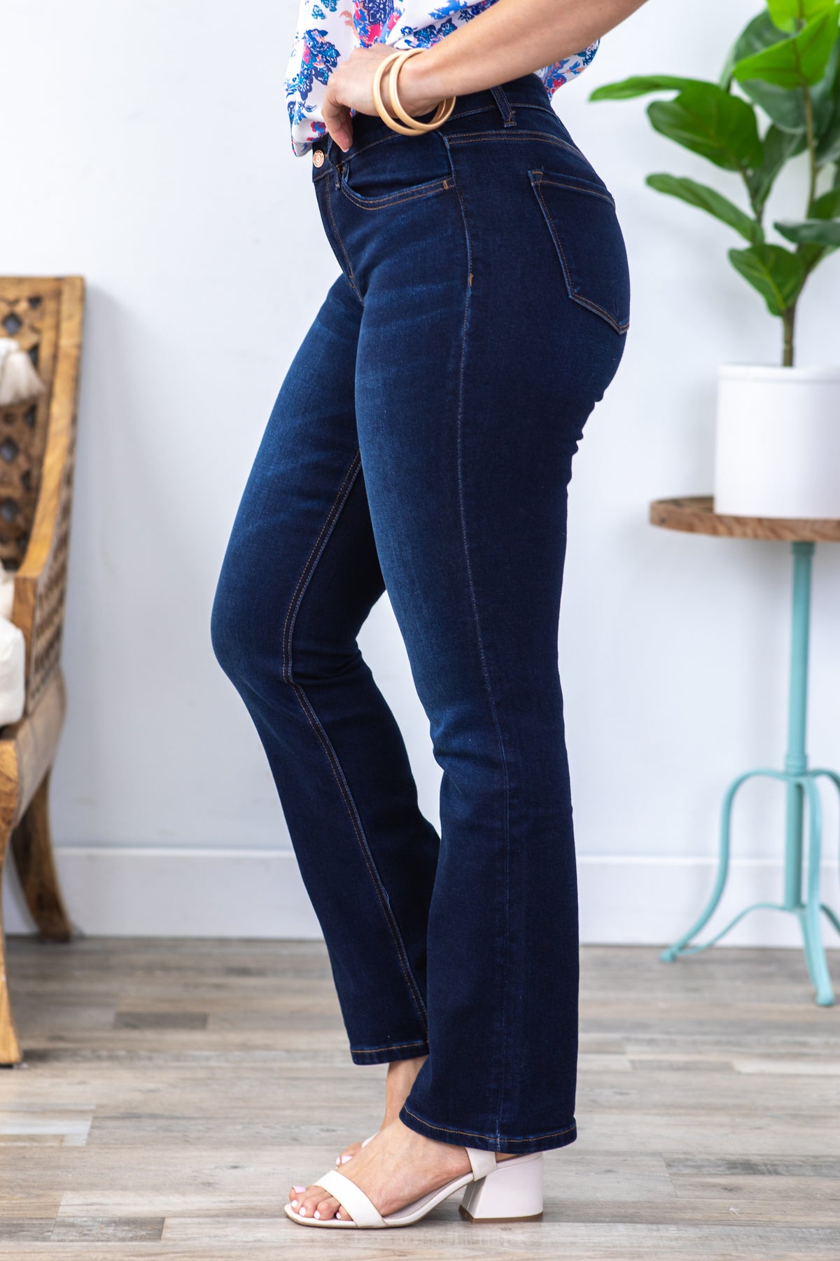 Vervet Dark Mid Rise Bootcut Jeans