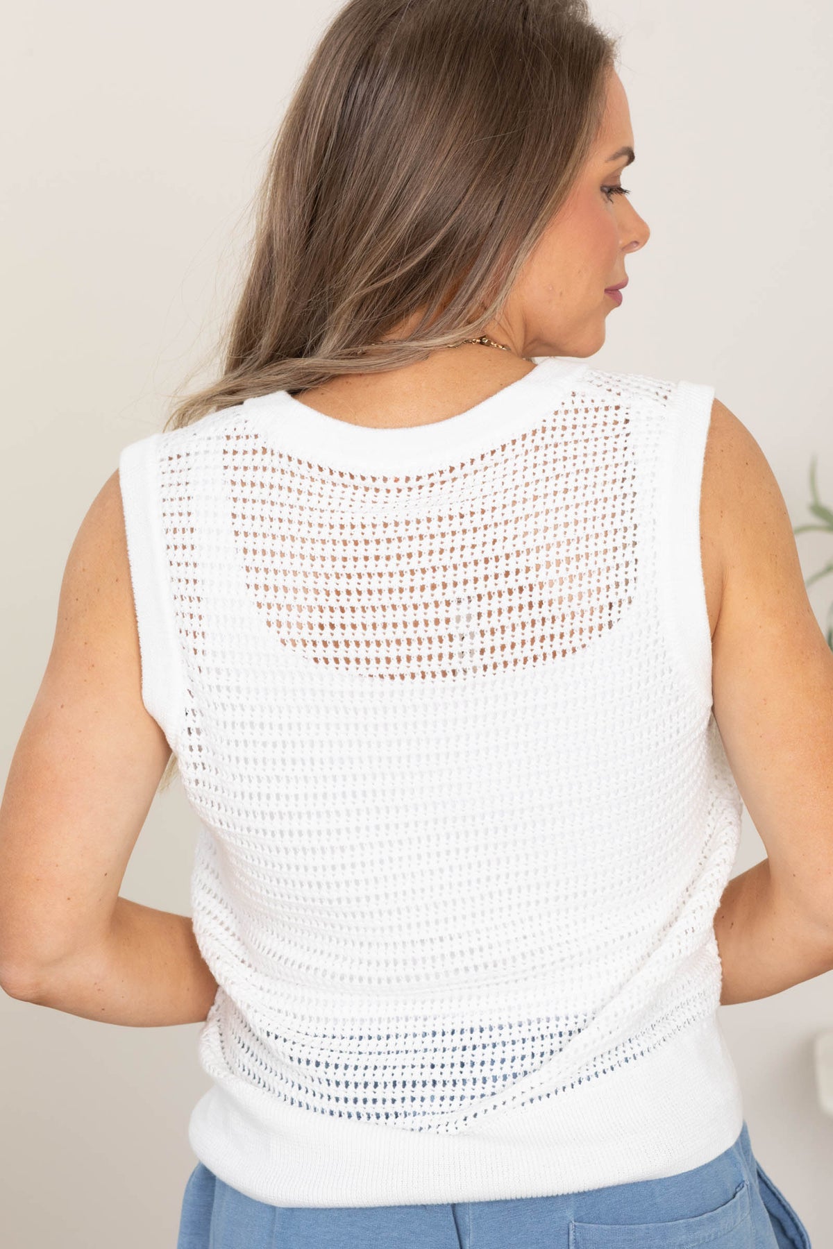 Relaxed Knit Crochet Tank Tops