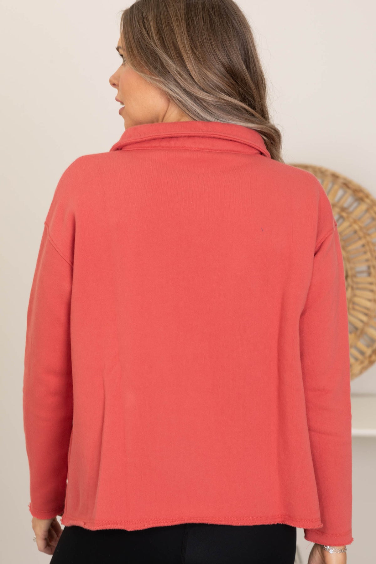 V-Neck Vintage Collar Neck Knit Top