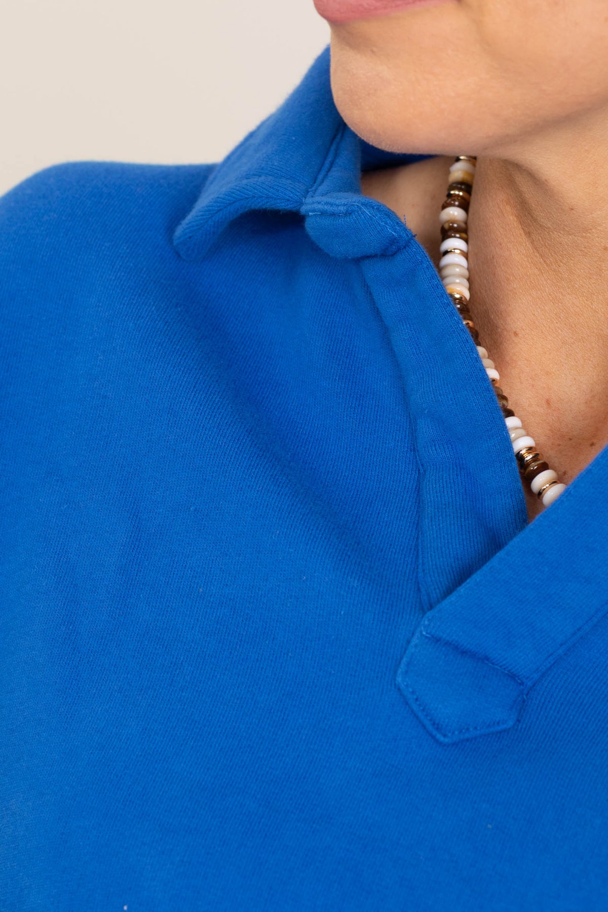 V-Neck Vintage Collar Neck Knit Top