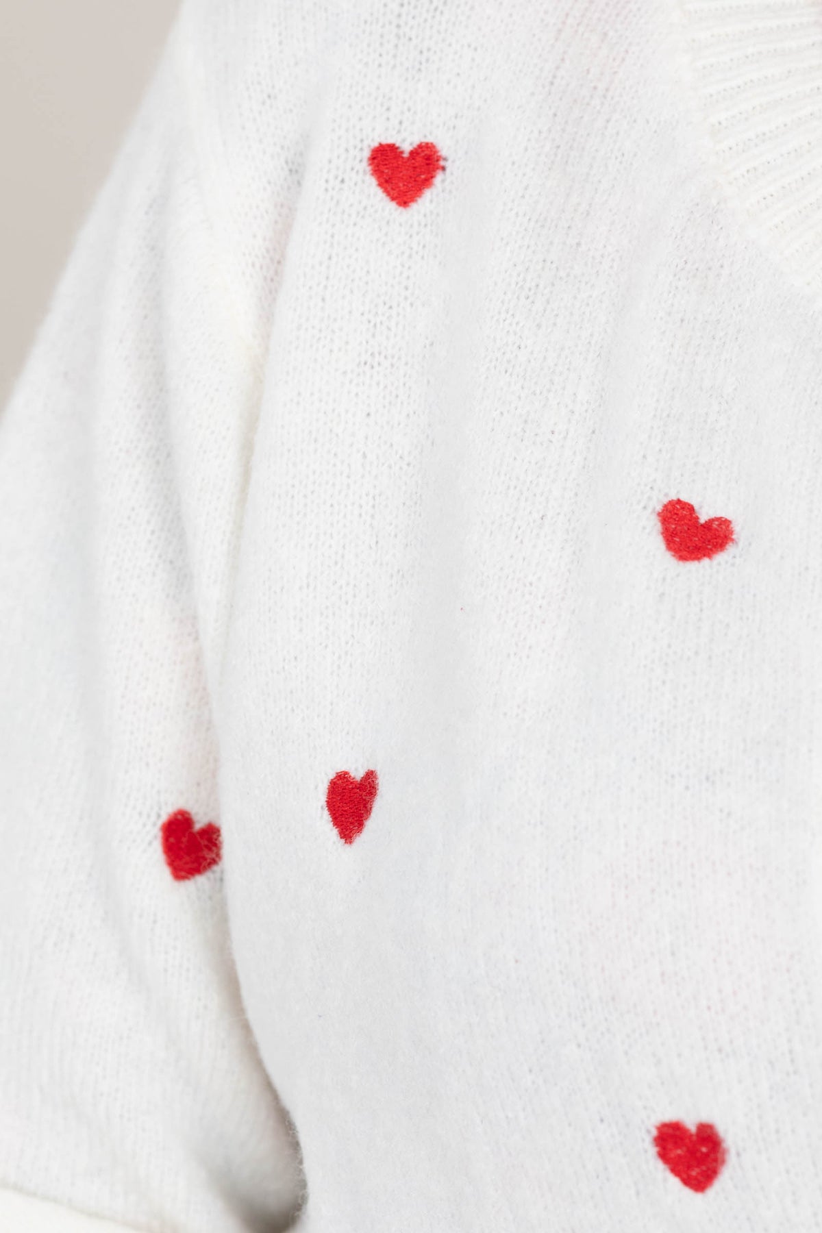 Heart Pattern Up Knit Cardigans