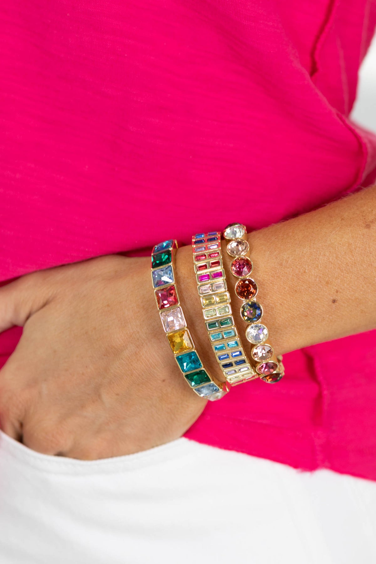 Rainbow Stack Set Bracelets