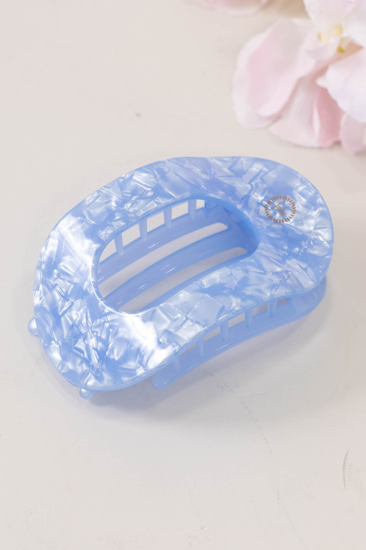 Blue Lagoon Flat Round Hair Clip