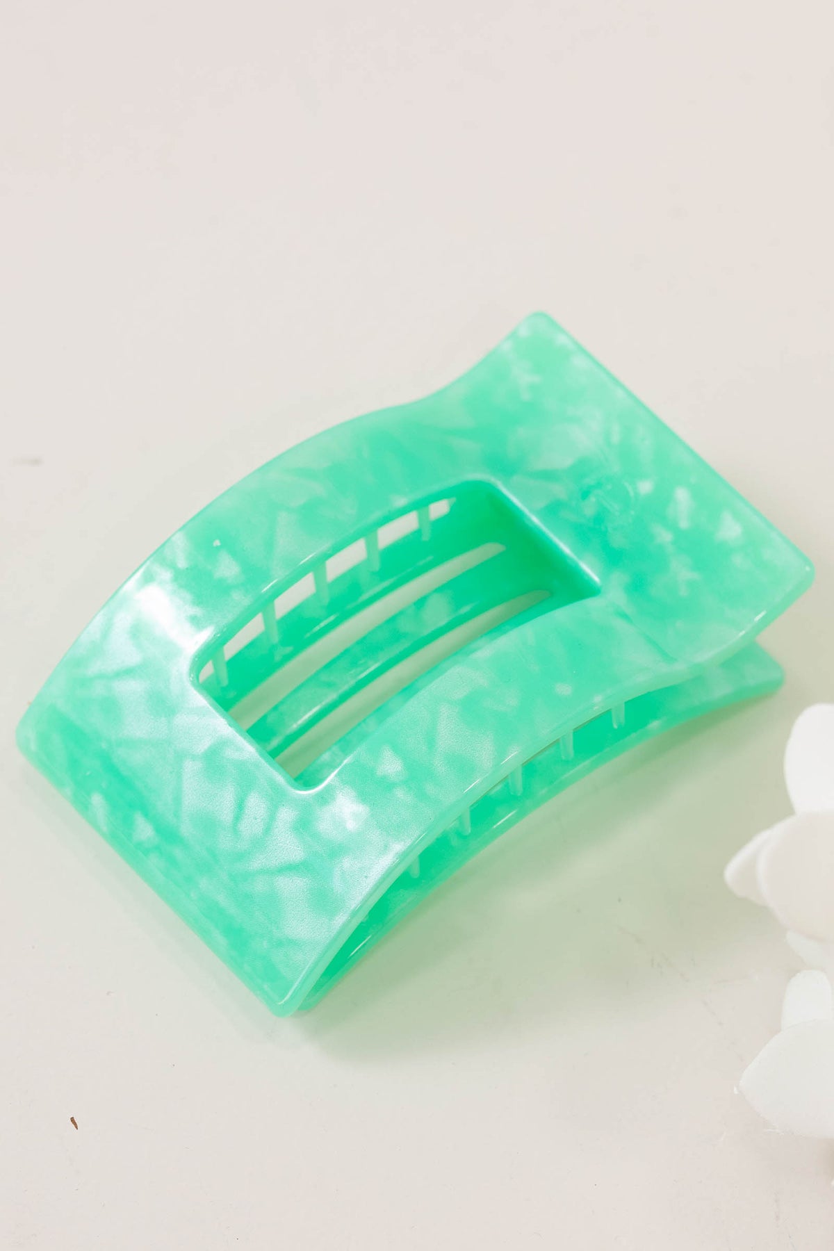 Spring Splash Flat Rectangle Hair Clip