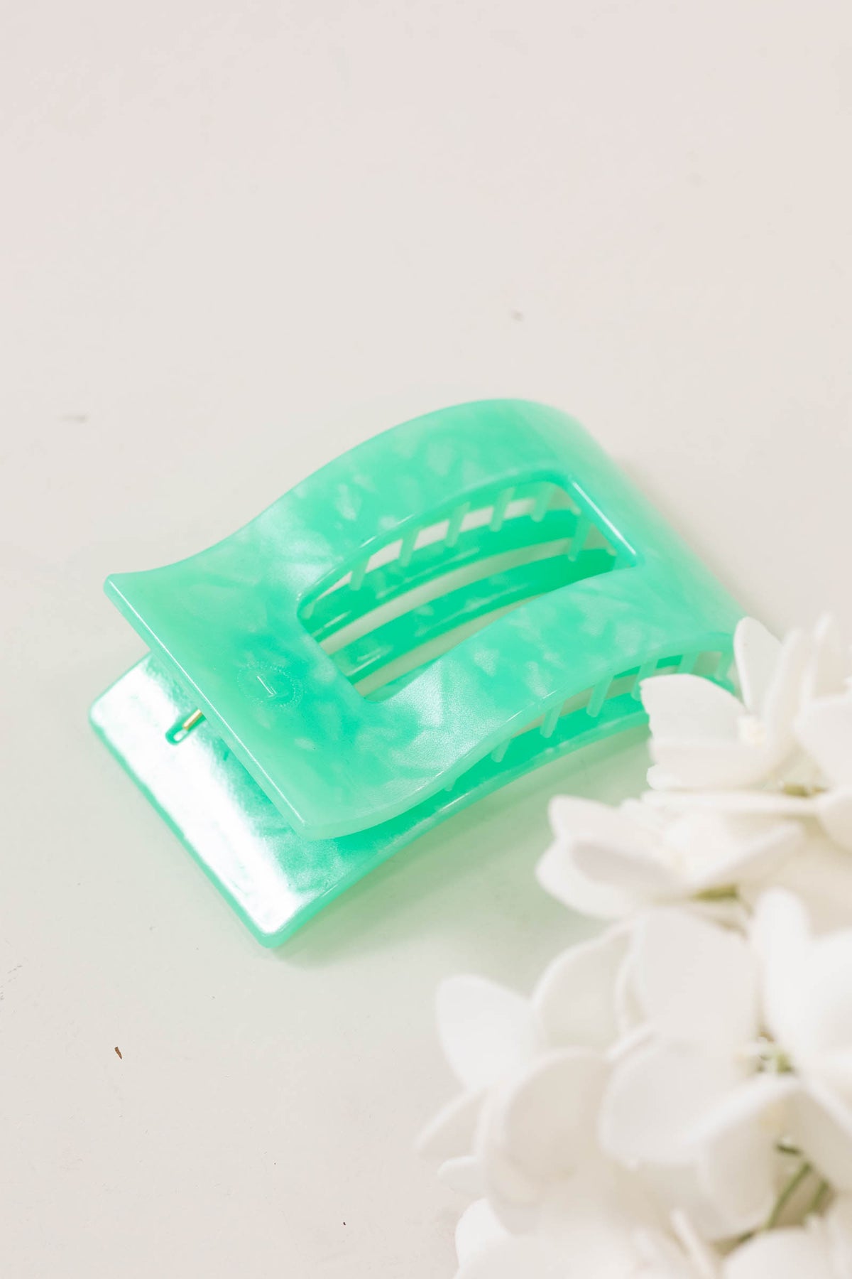 Spring Splash Flat Rectangle Hair Clip
