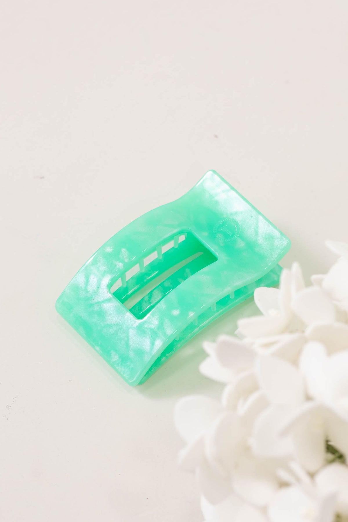 Spring Splash Flat Rectangle Hair Clip