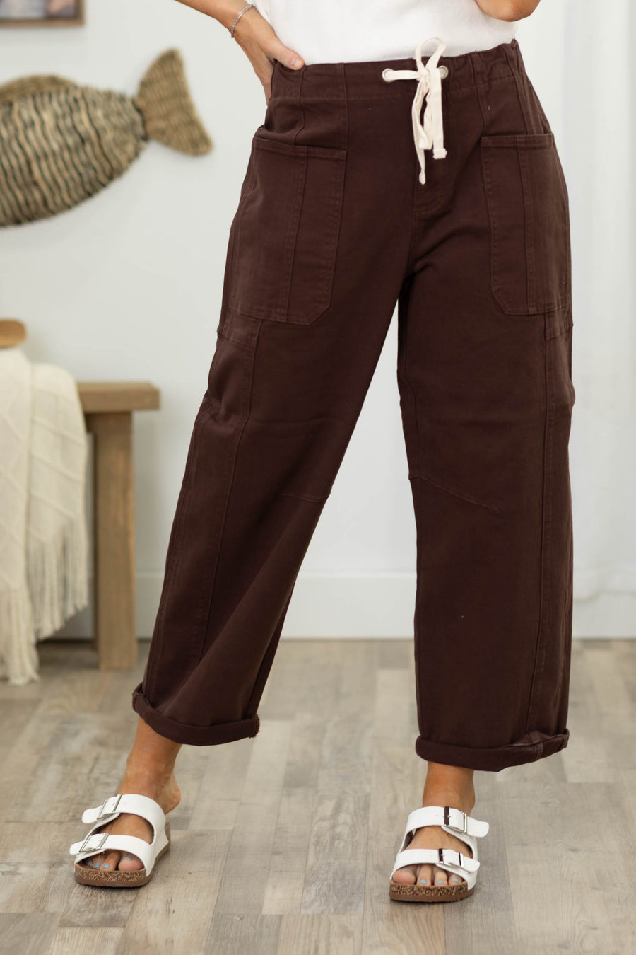 Risen Crop Wide Barrel Pants