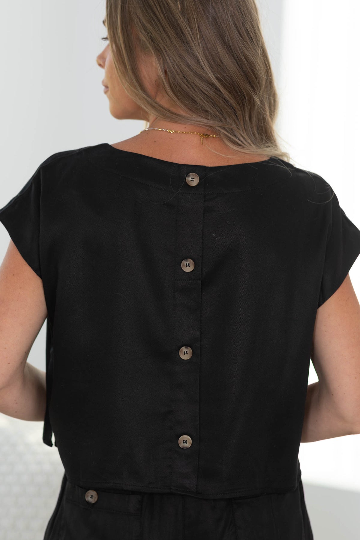 Mineral Washed Boat Neck Knit Tops
