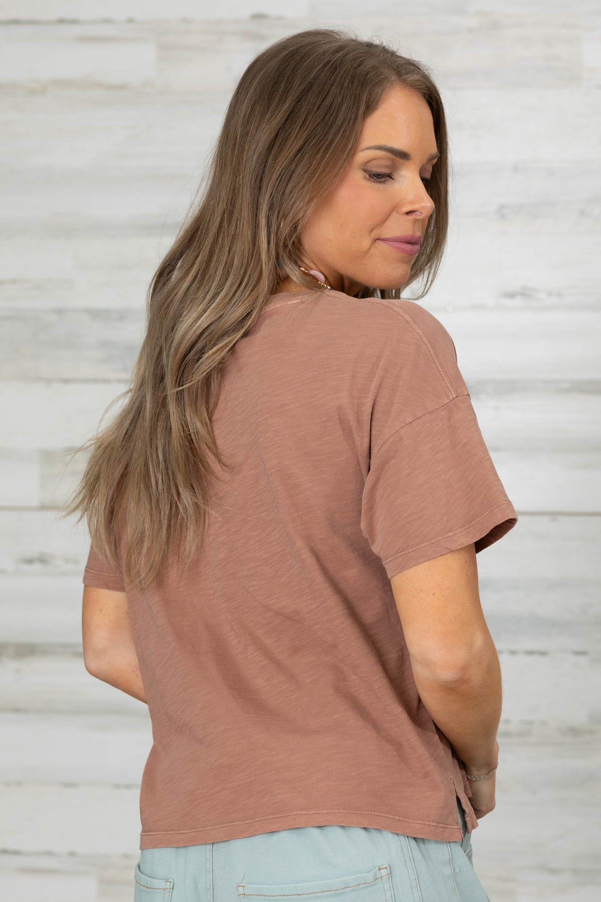 Garment Dyed Cotton Boxy Knit Tee