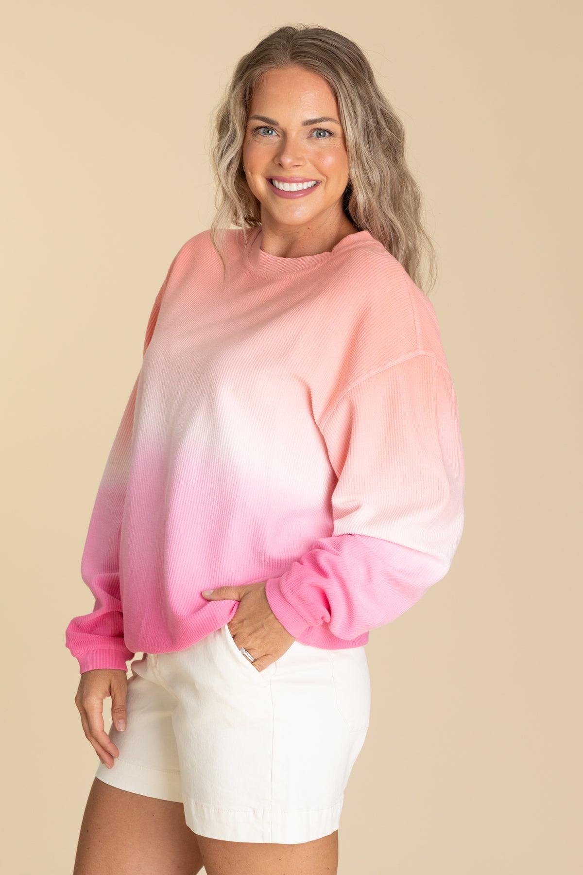 The Casual Comfort Corded Sweatshirt